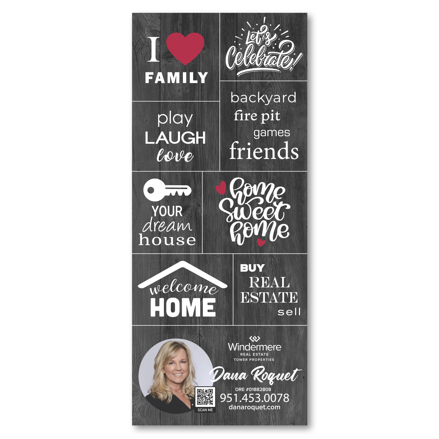 Picture of Business Card Magnet w/ 8 Message Magnets
