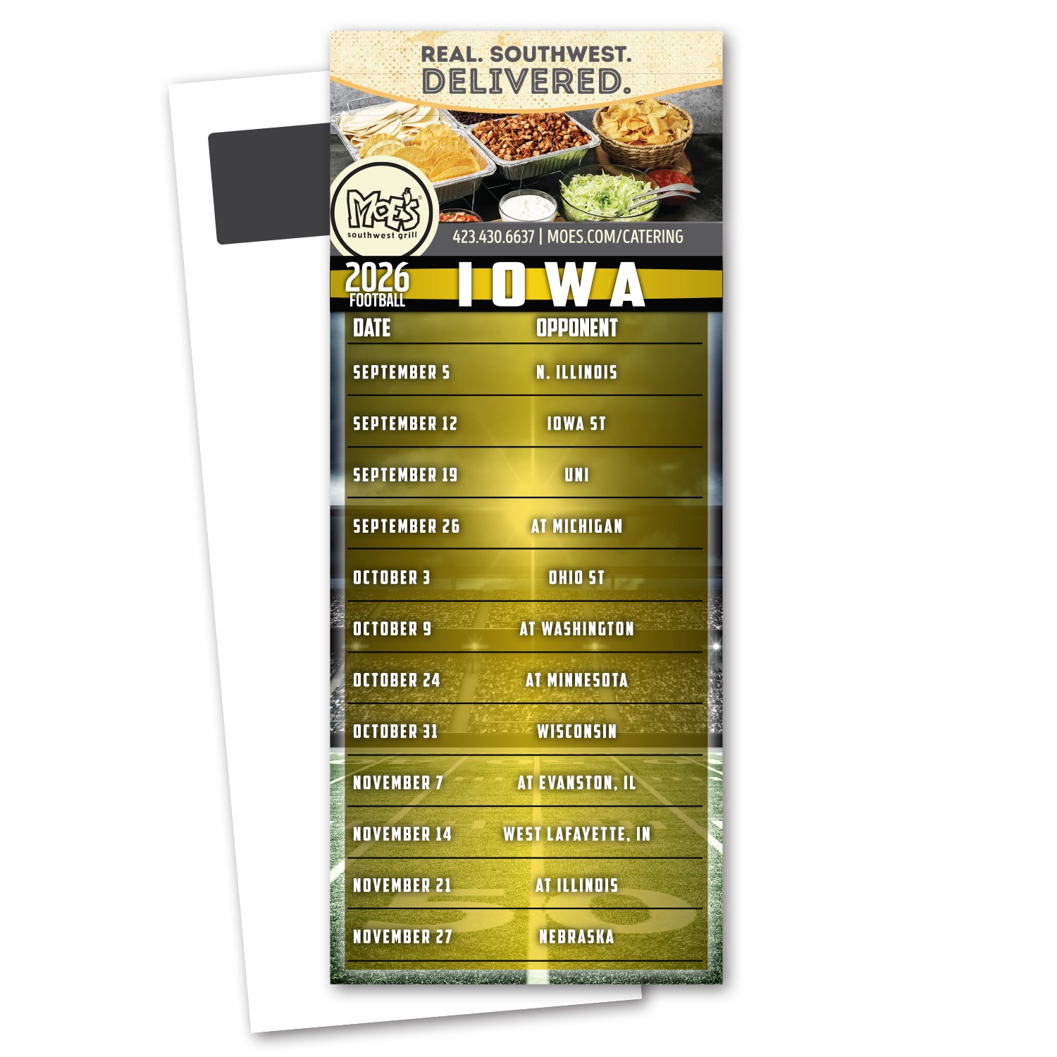 Picture of Football Schedule Magnetic Stick Up Card