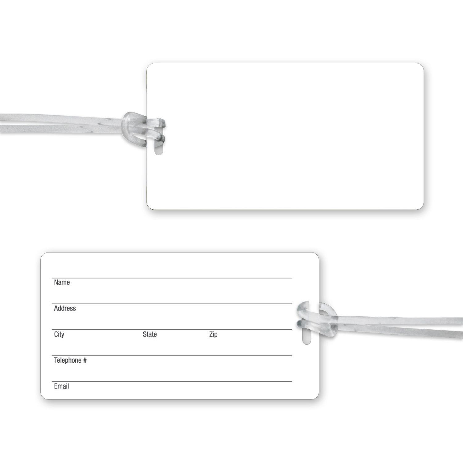Picture of Ultra-Thin Luggage Tag with Clear Strap