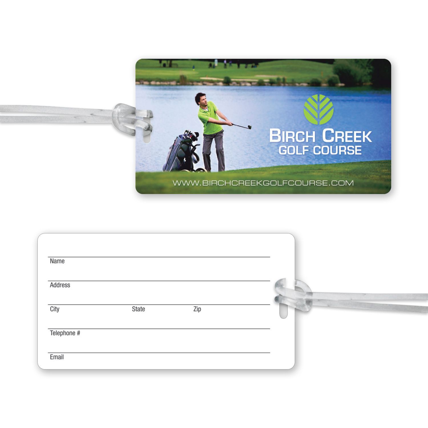 Picture of Ultra-Thin Luggage Tag with Clear Strap