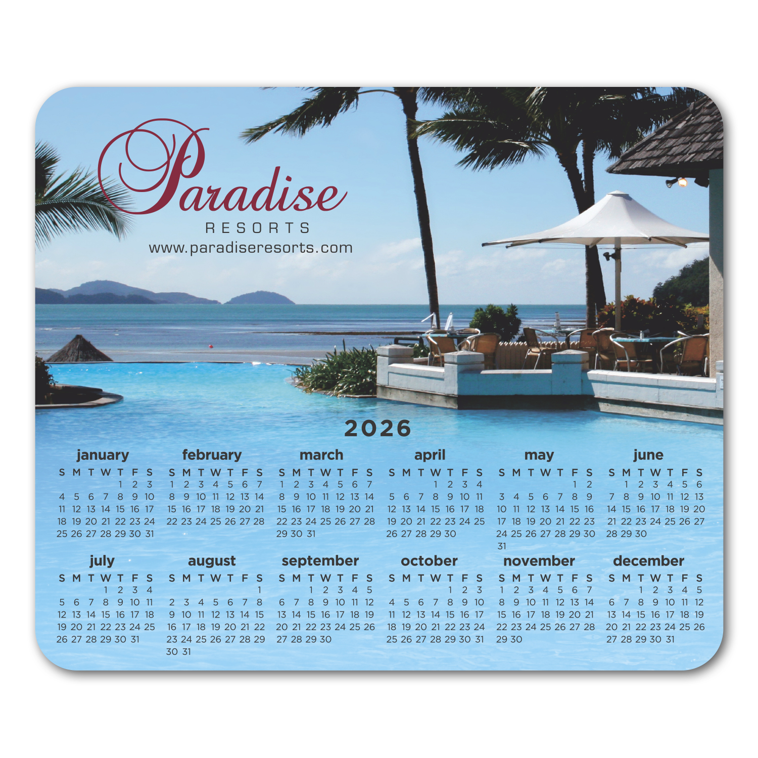 Picture of Rectangle Removable Adhesive Mouse Pad/Counter Mat