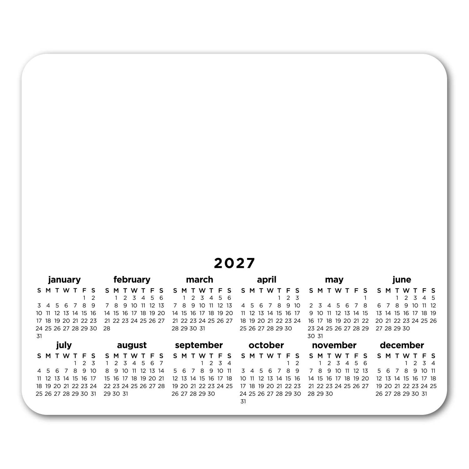 Picture of Rectangle Removable Adhesive Mouse Pad/Counter Mat