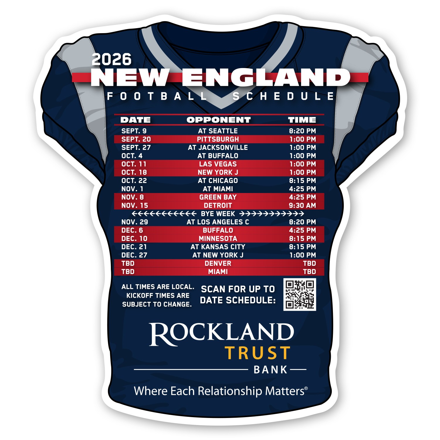 Picture of Football Schedule Magnet