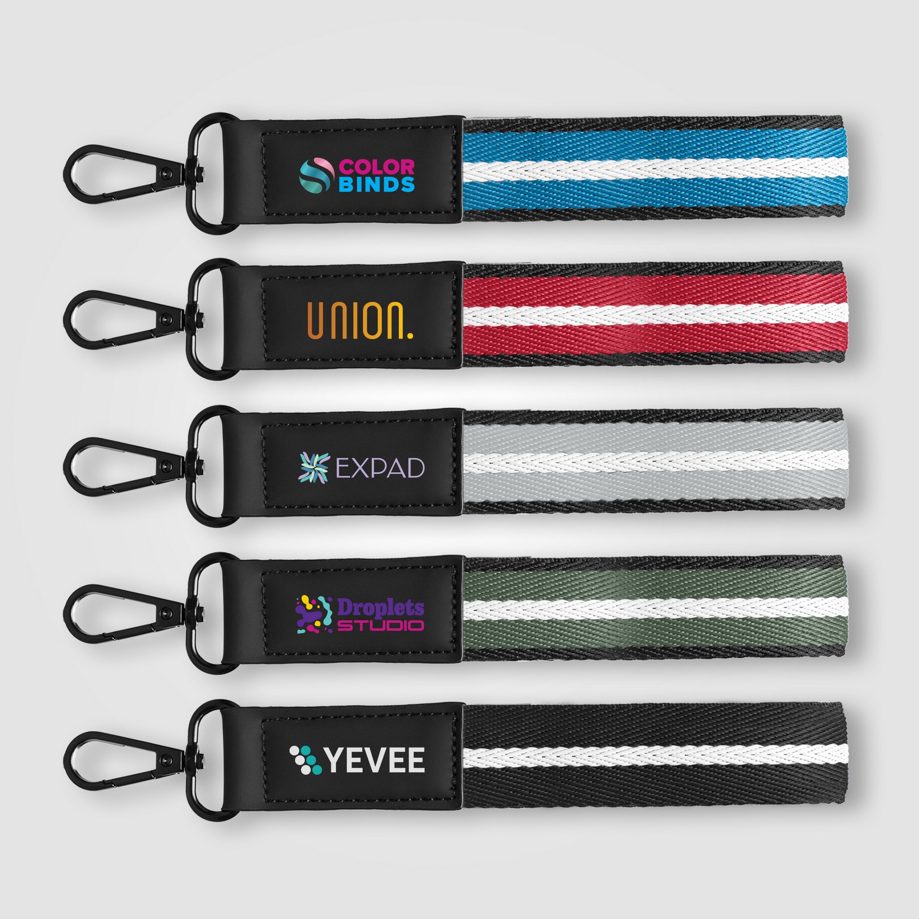 Picture of Newport rPET Woven Chevron Snap Trigger Keychain - 7.5" x 1"