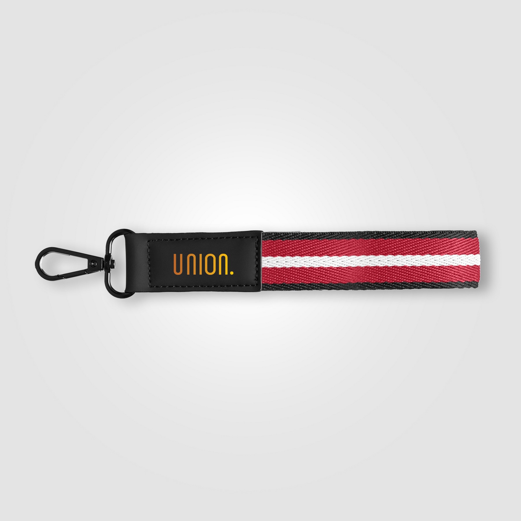 Picture of Newport rPET Woven Chevron Snap Trigger Keychain - 7.5" x 1"