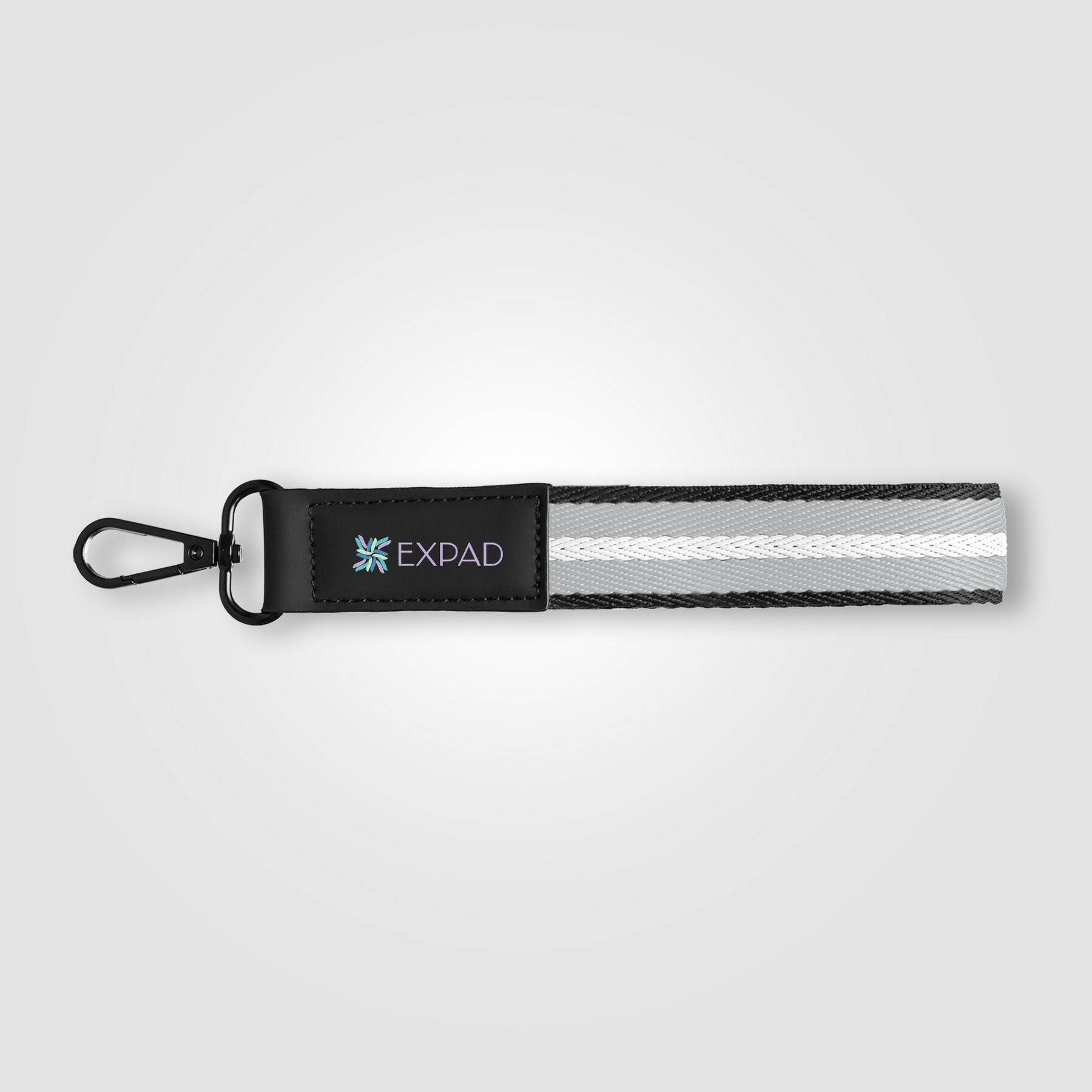 Picture of Newport rPET Woven Chevron Snap Trigger Keychain - 7.5" x 1"
