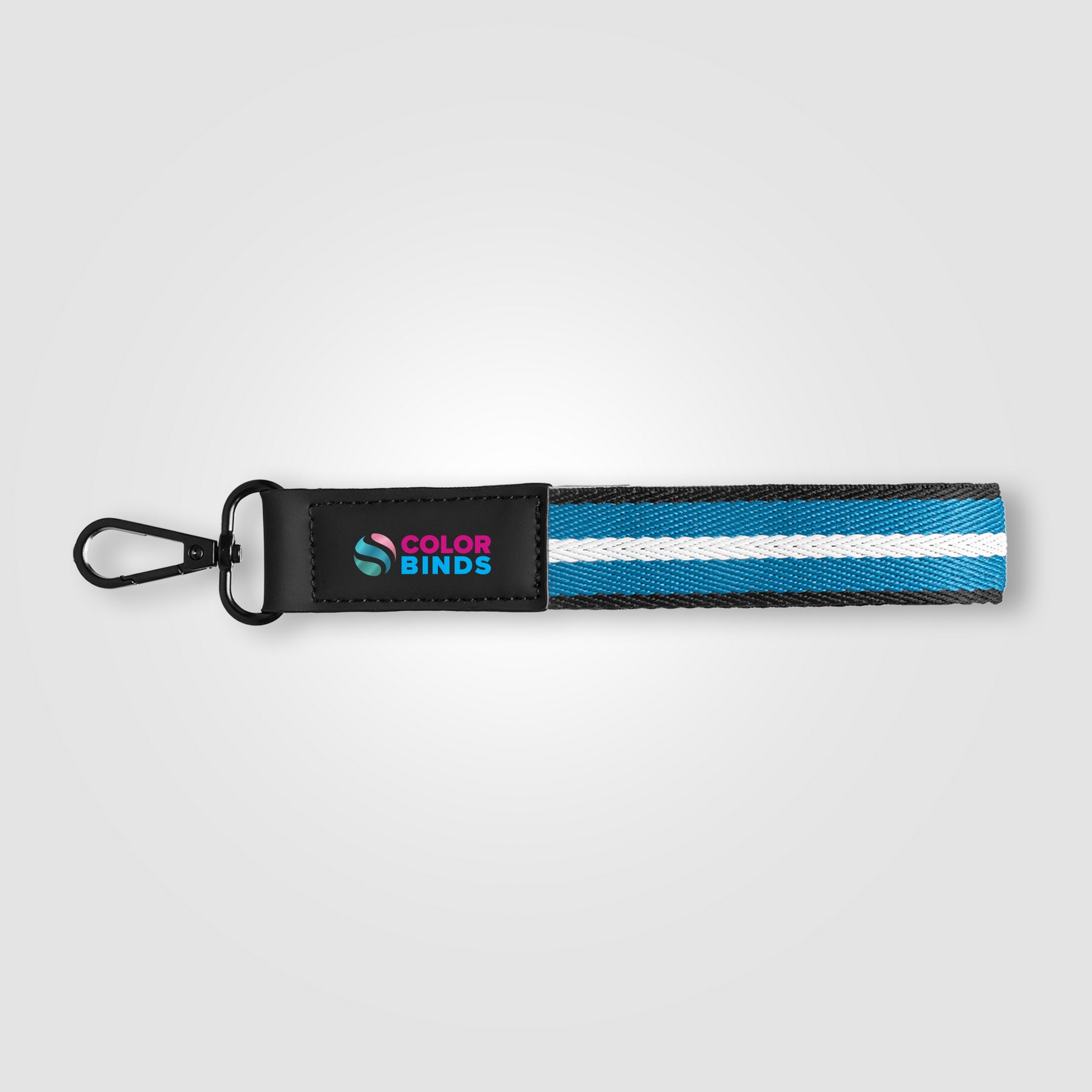 Picture of Newport rPET Woven Chevron Snap Trigger Keychain - 7.5" x 1"