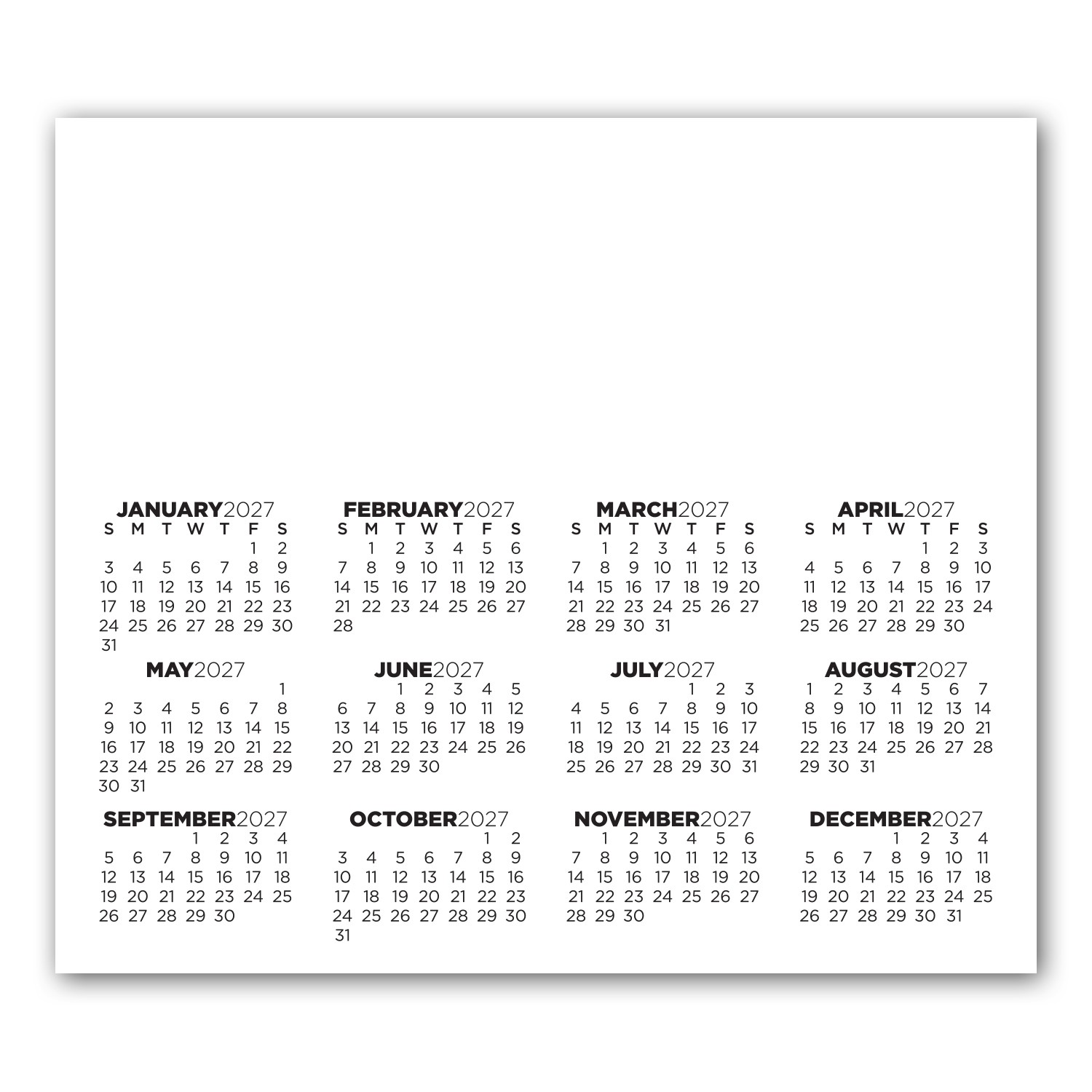 Picture of Calendar Sq Crnr Magnet 3-13/32 x 3-29/32