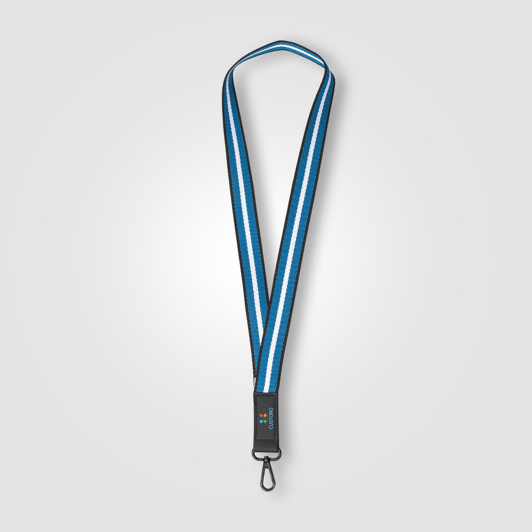 Picture of Newport rPET Woven Chevron Phone Strap Lanyard - 17.19"? 1"