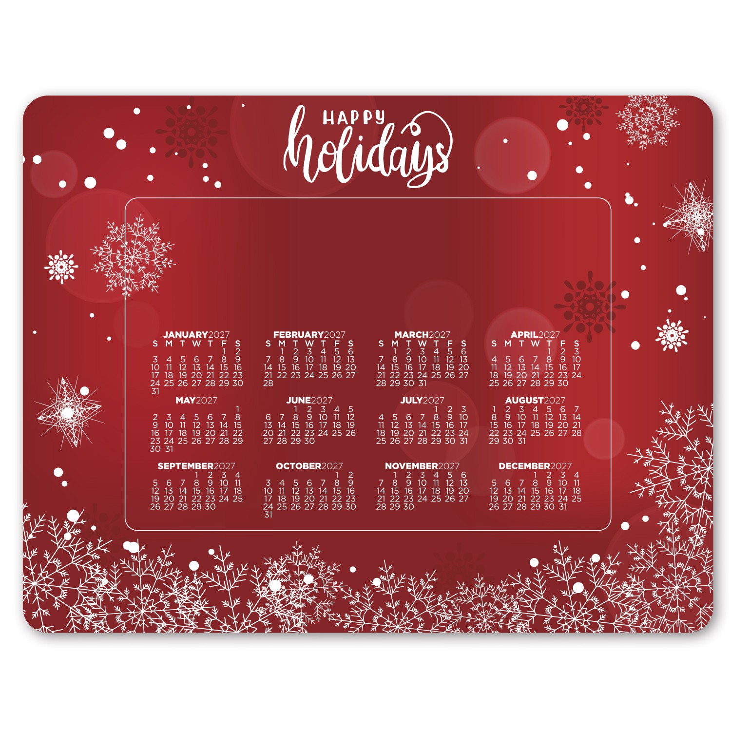 Picture of Holiday Calendar Punch Out Picture Frame