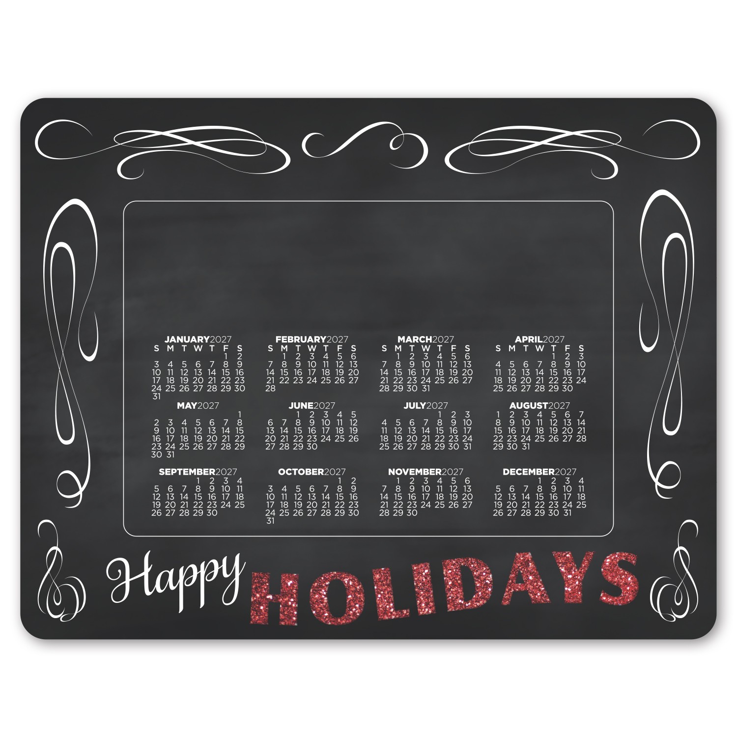 Picture of Holiday Calendar Punch Out Picture Frame