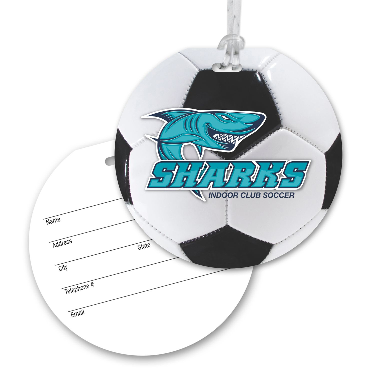 Picture of Ultra-Thin Round Luggage Tag with Clear Strap