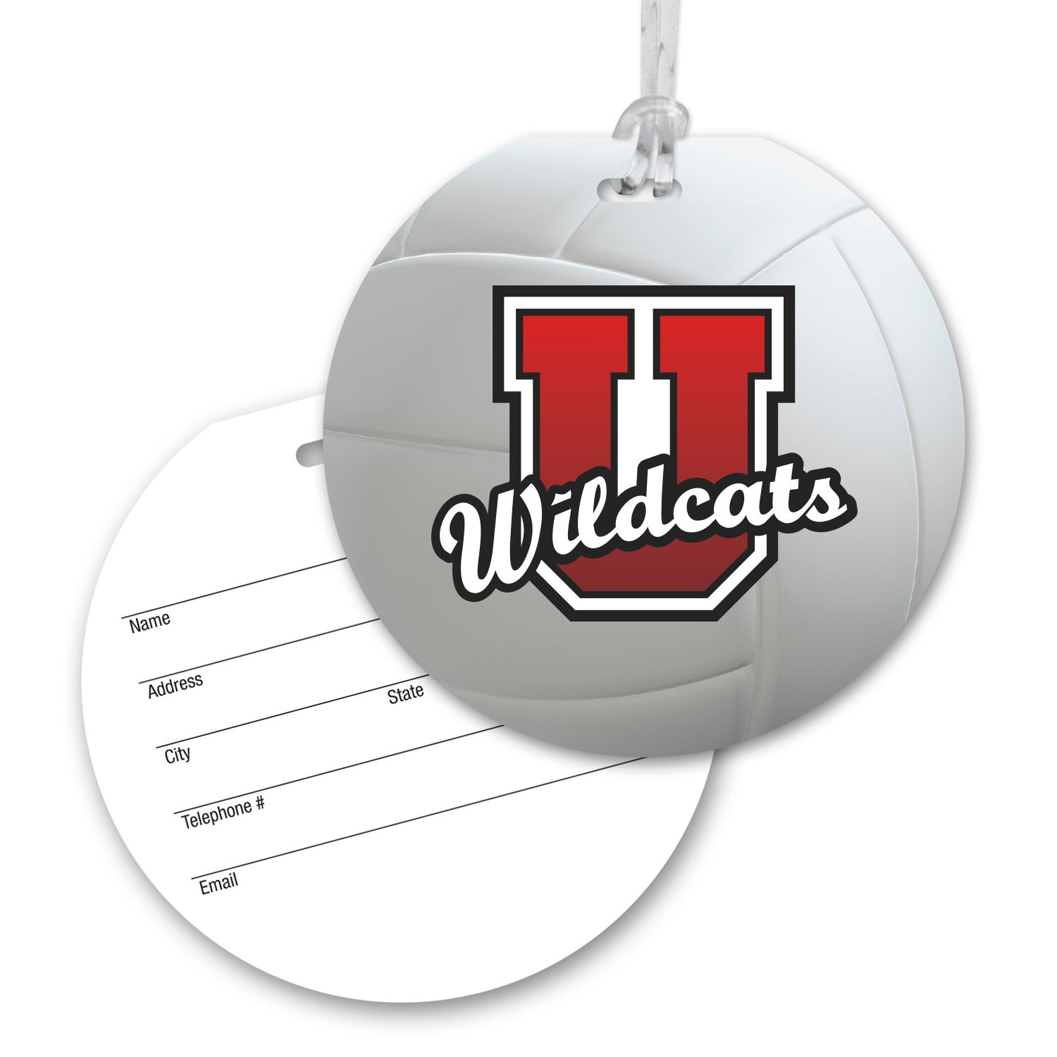 Picture of Ultra-Thin Round Luggage Tag with Clear Strap
