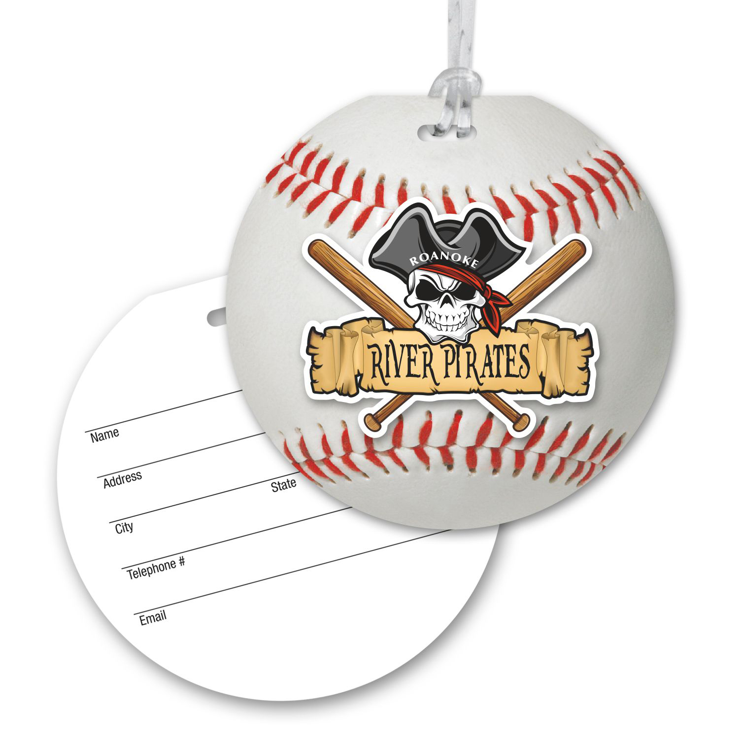 Picture of Ultra-Thin Round Luggage Tag with Clear Strap