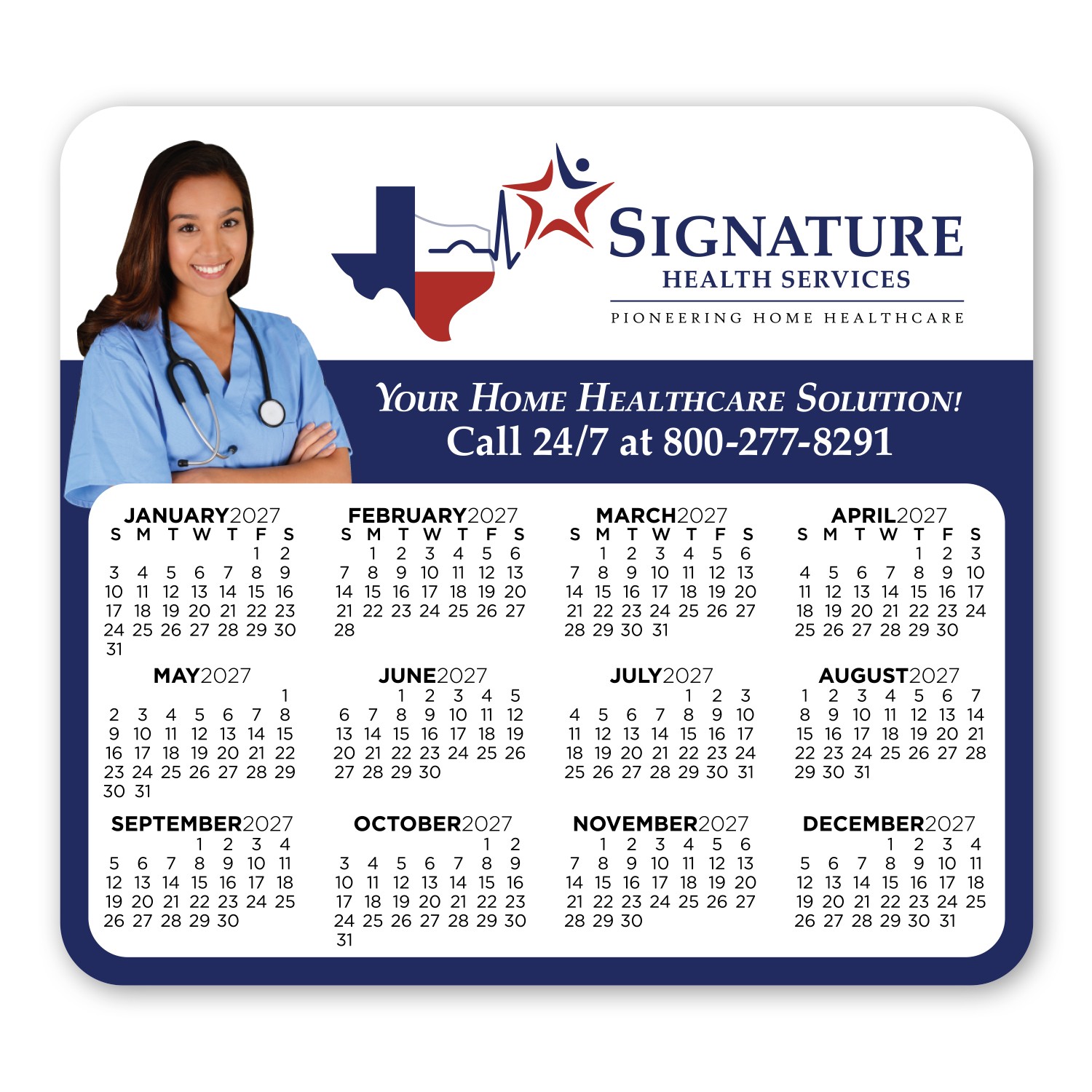Picture of Calendar Round Corner Magnet