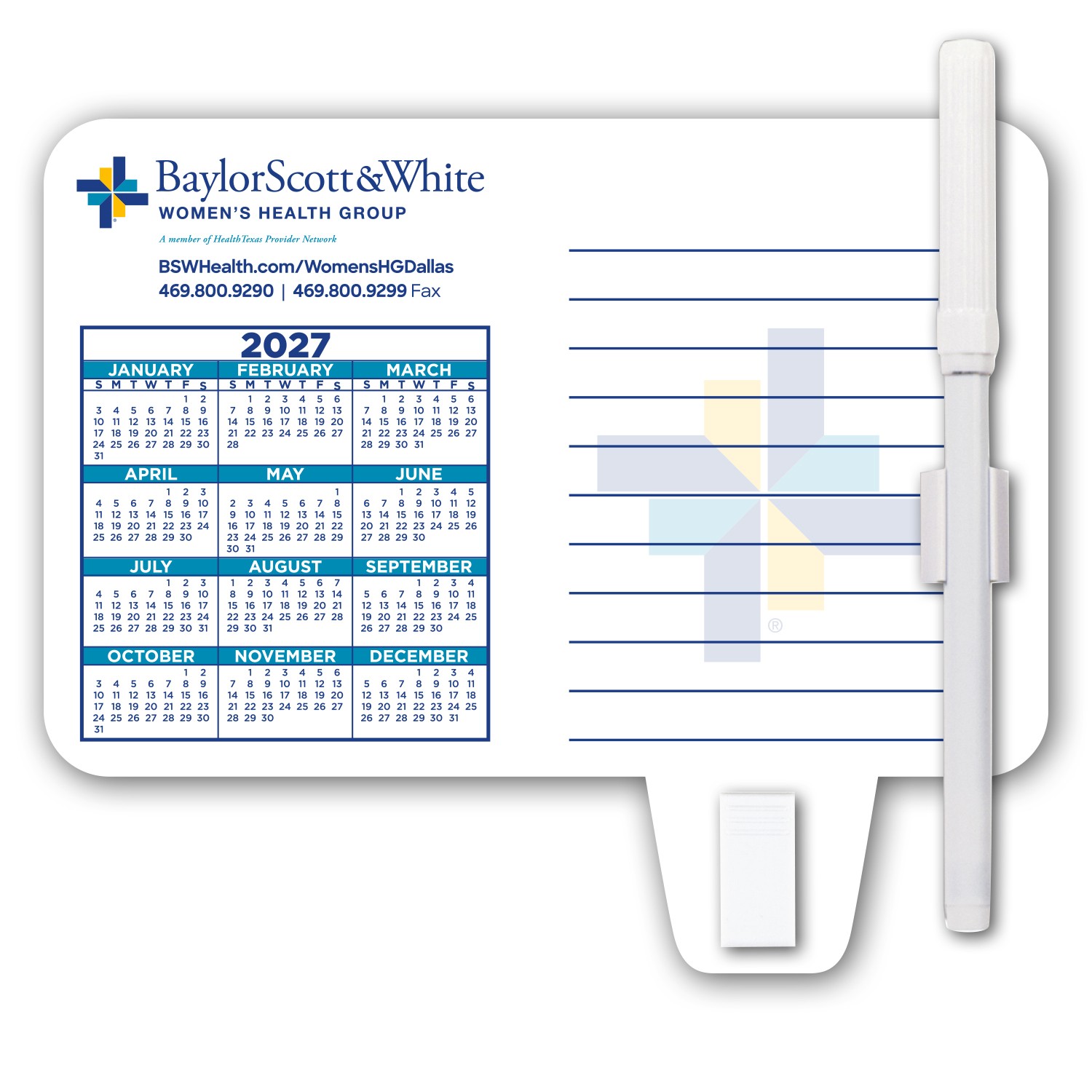 Picture of Calendar / Memo Magnet with Clip