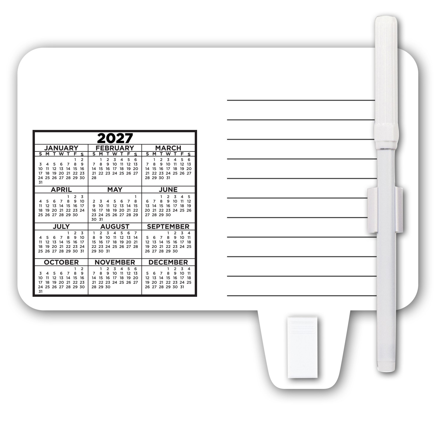 Picture of Calendar / Memo Magnet with Clip
