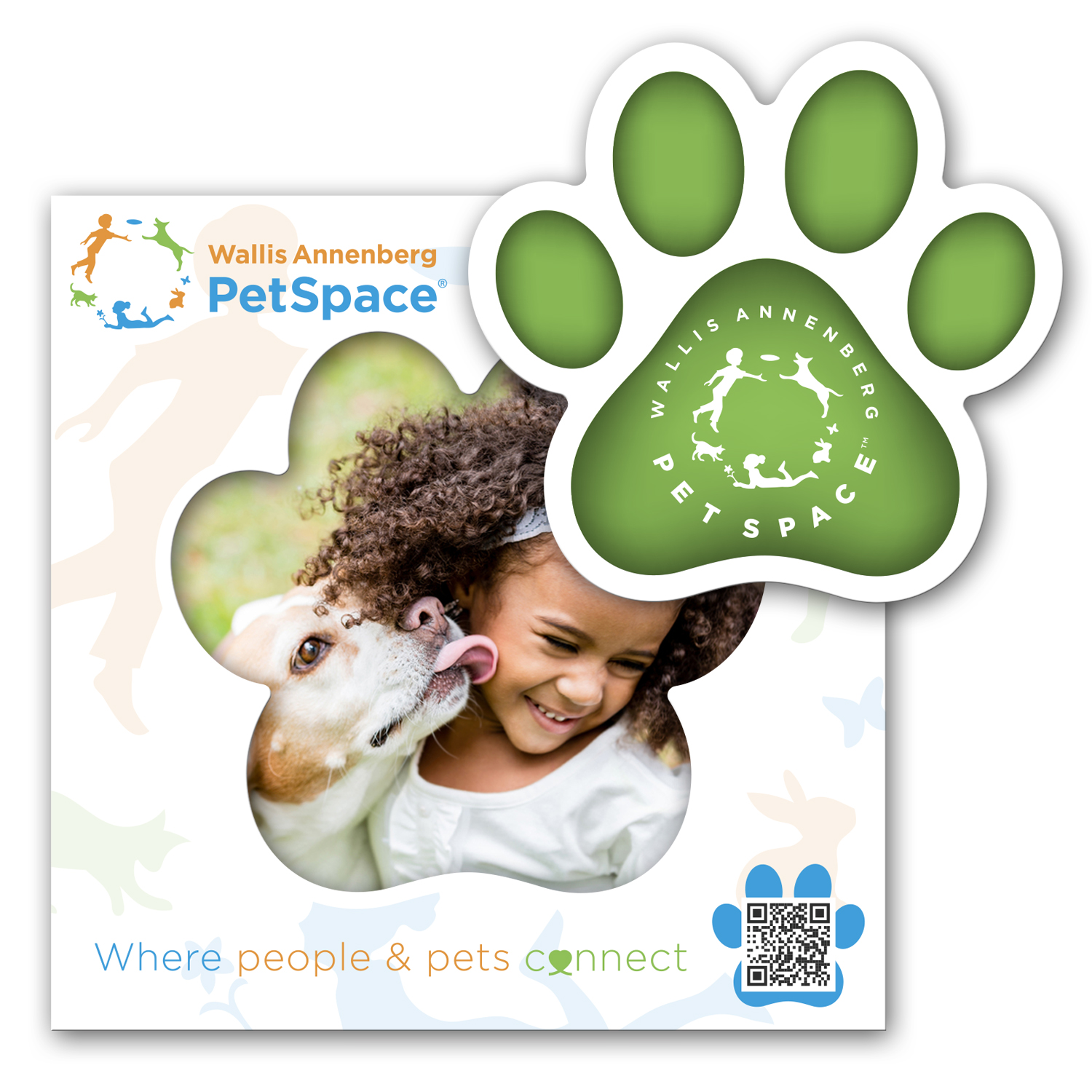 Picture of Paw Print Punch Out Picture Frame Magnet