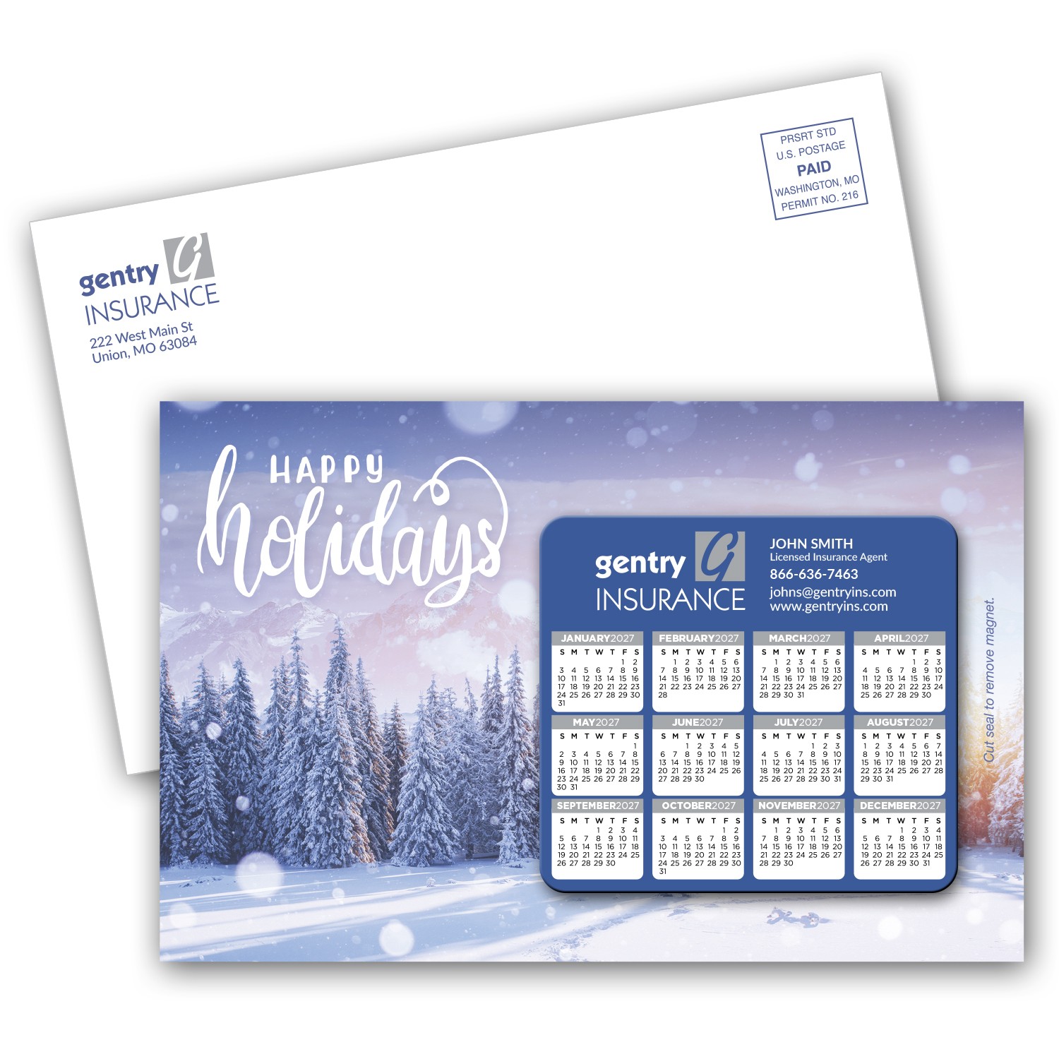 Picture of SuperSeal Laminated Card With MC02 Calendar Magnet