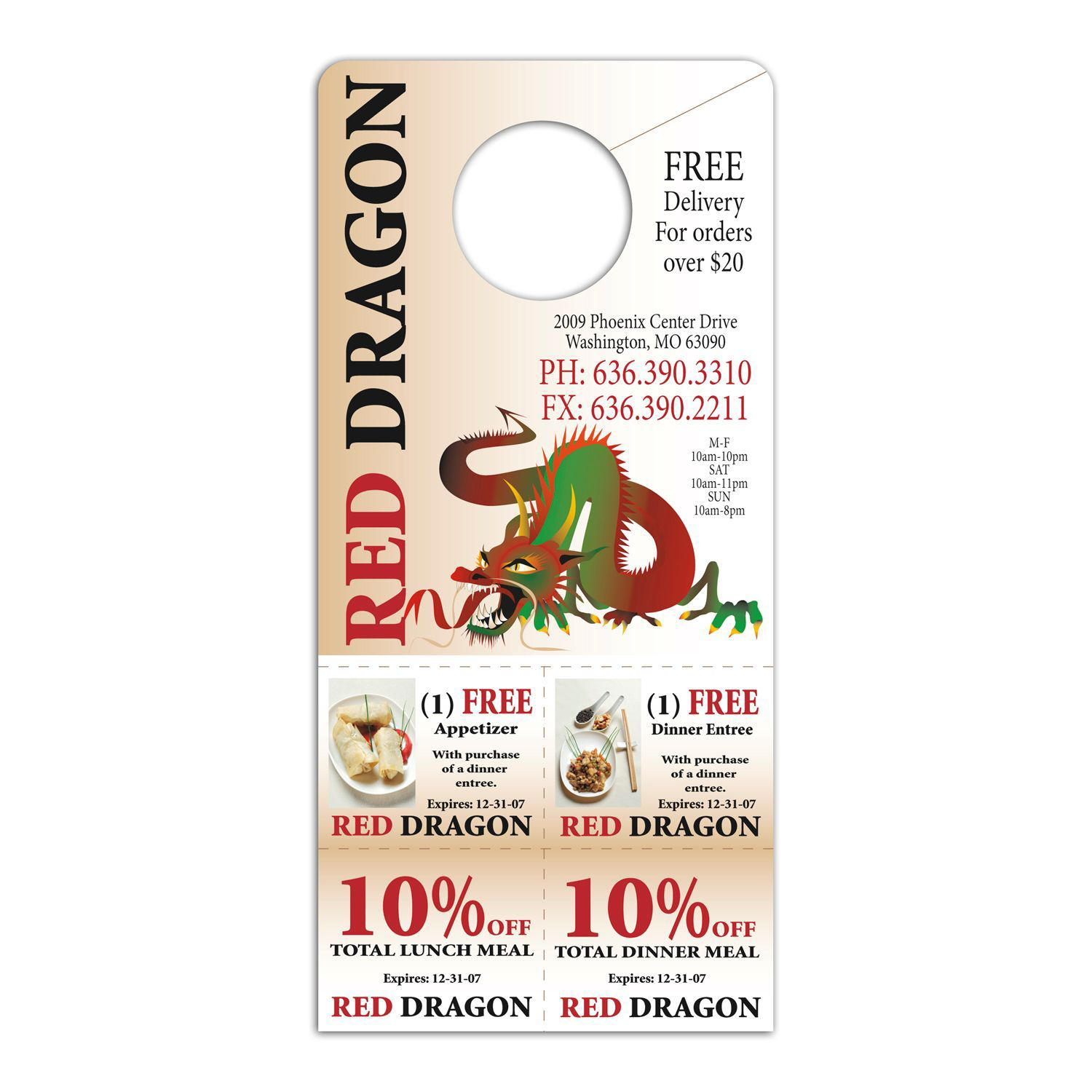 Picture of Door Hanger Paper Card