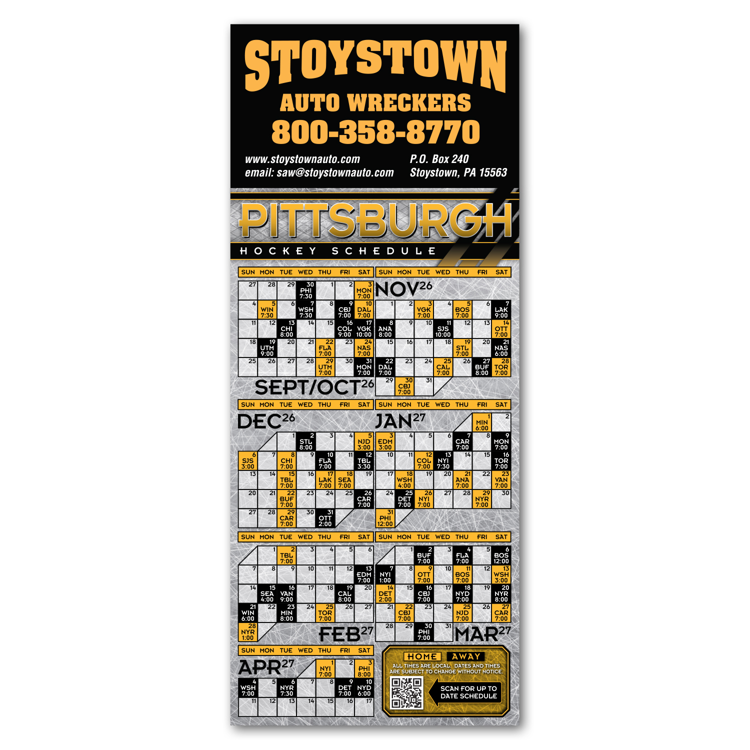 Picture of Hockey Schedule Magnet