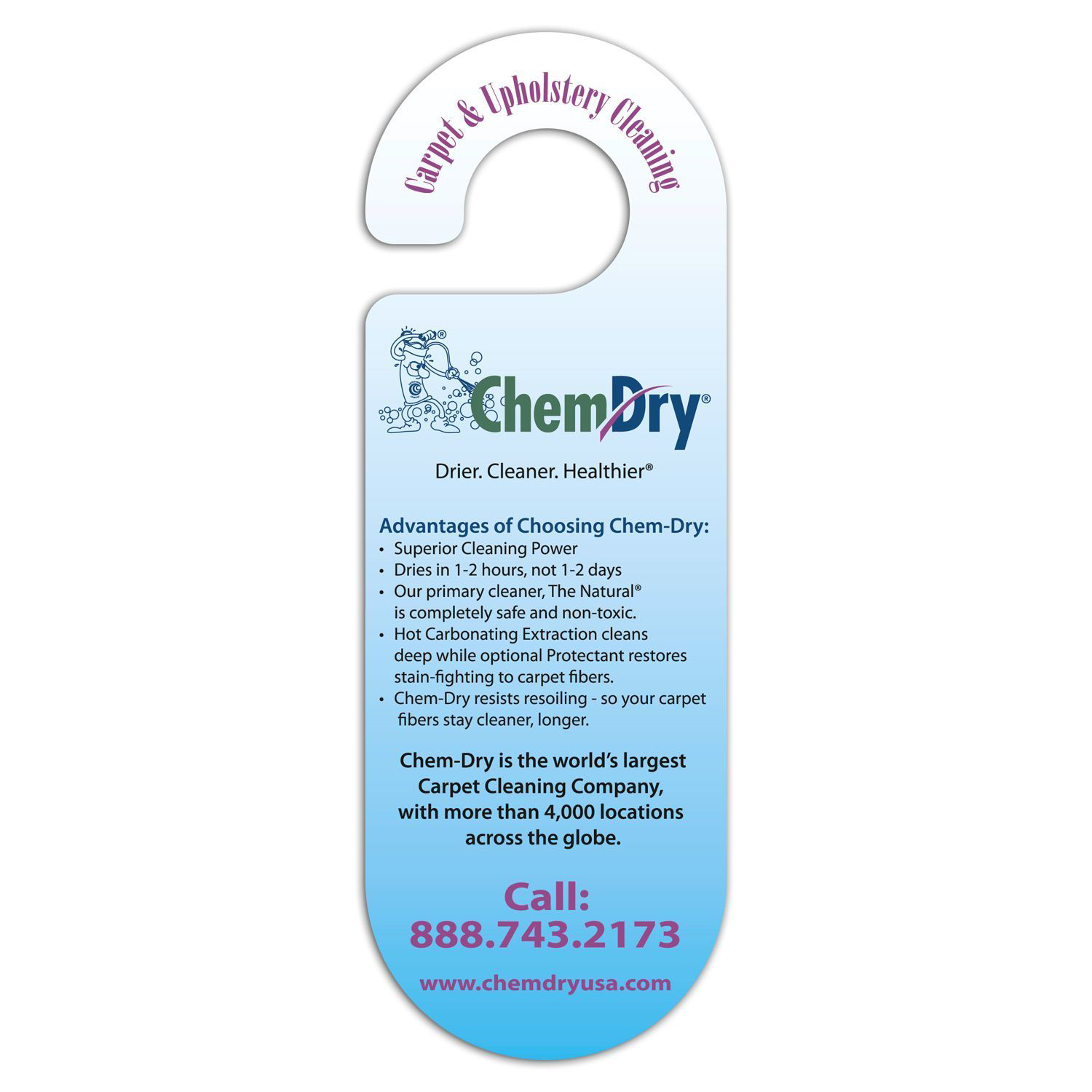 Picture of Door Hanger Oval Paper Card