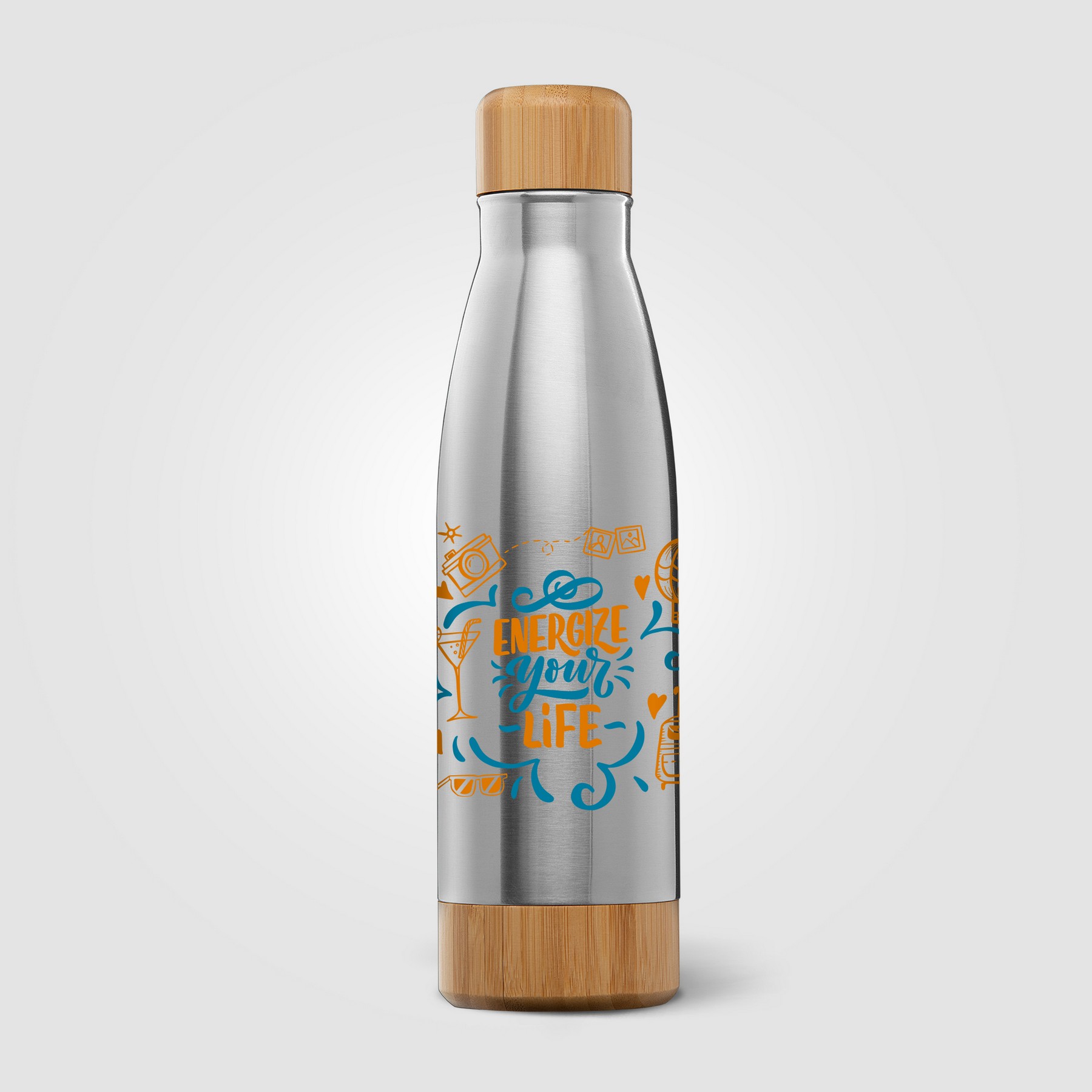 Picture of Ibiza Bamboo - 21 oz. Double-Wall Stainless Bottle