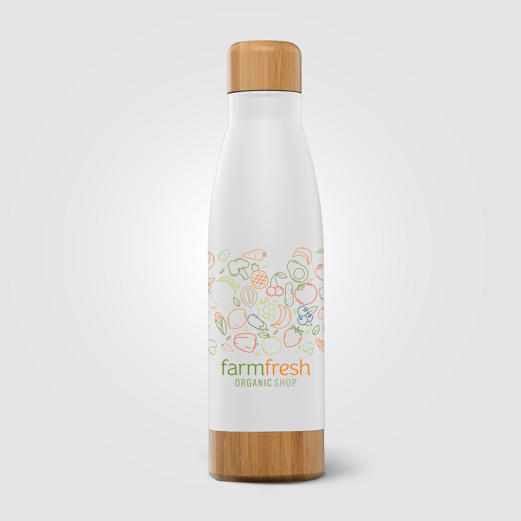 Picture of Ibiza Bamboo - 21 oz. Double-Wall Stainless Bottle