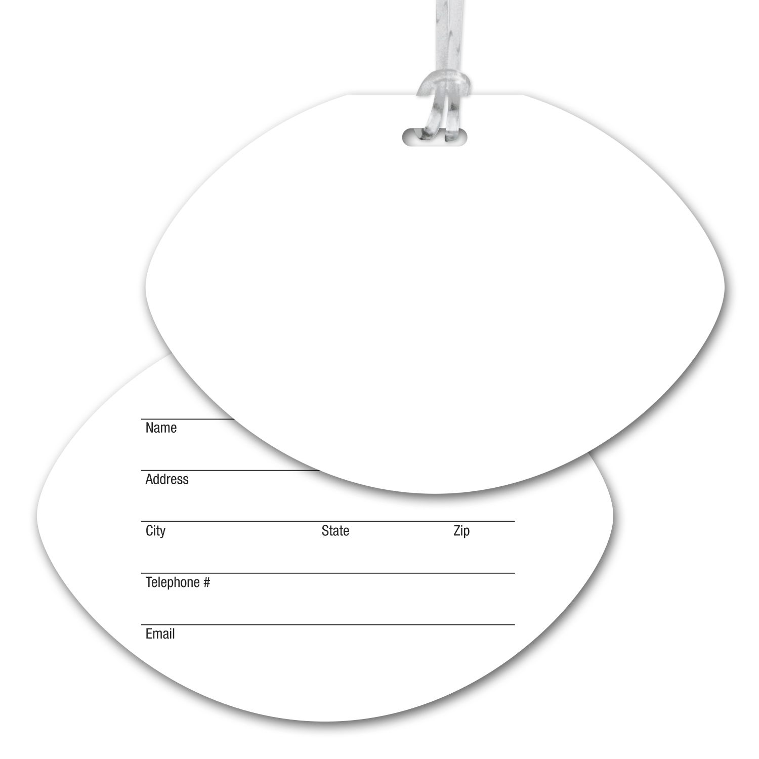 Picture of Ultra-Thin Football Luggage Tag with Clear Strap