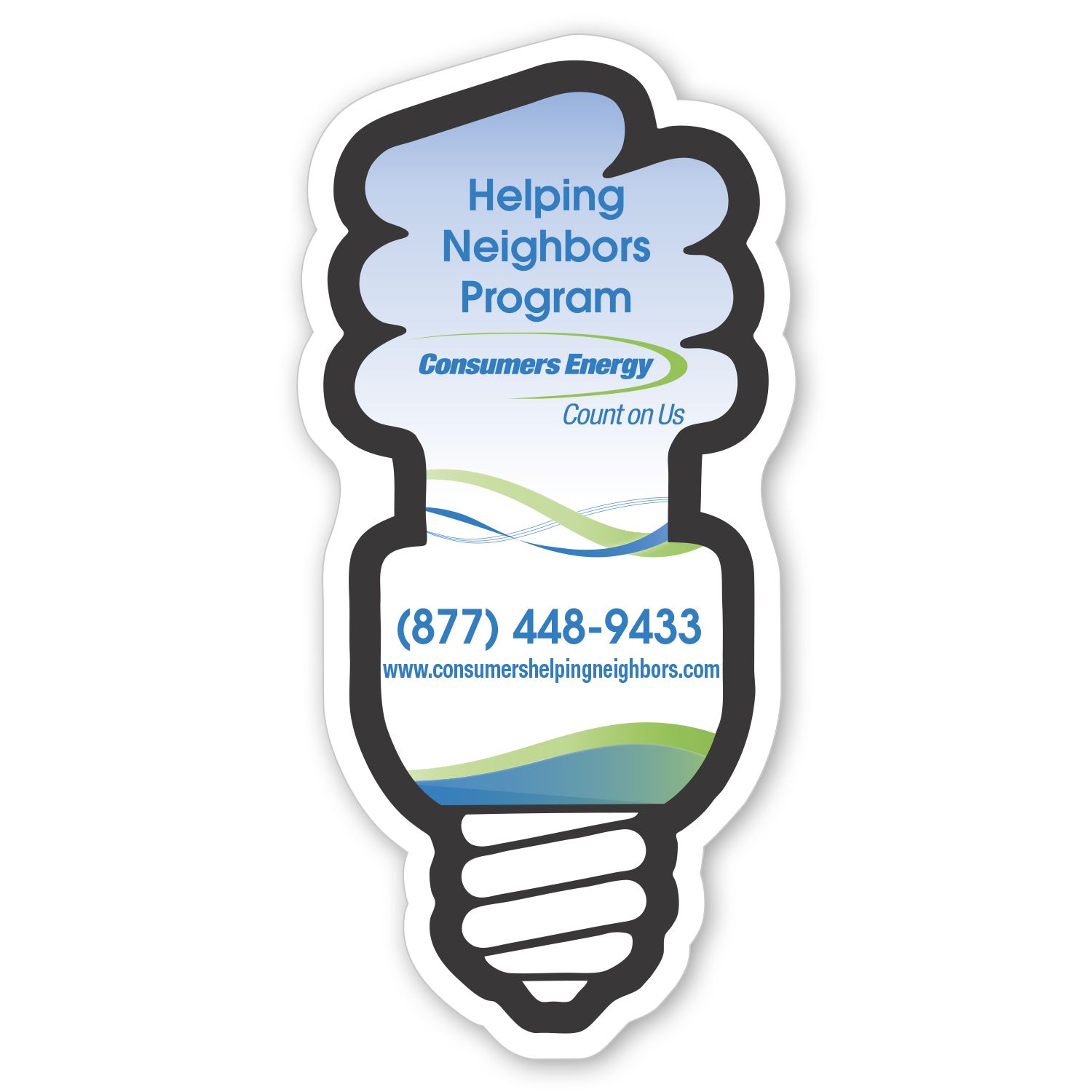 Picture of Go Green Fluorescent Lightbulb Magnet