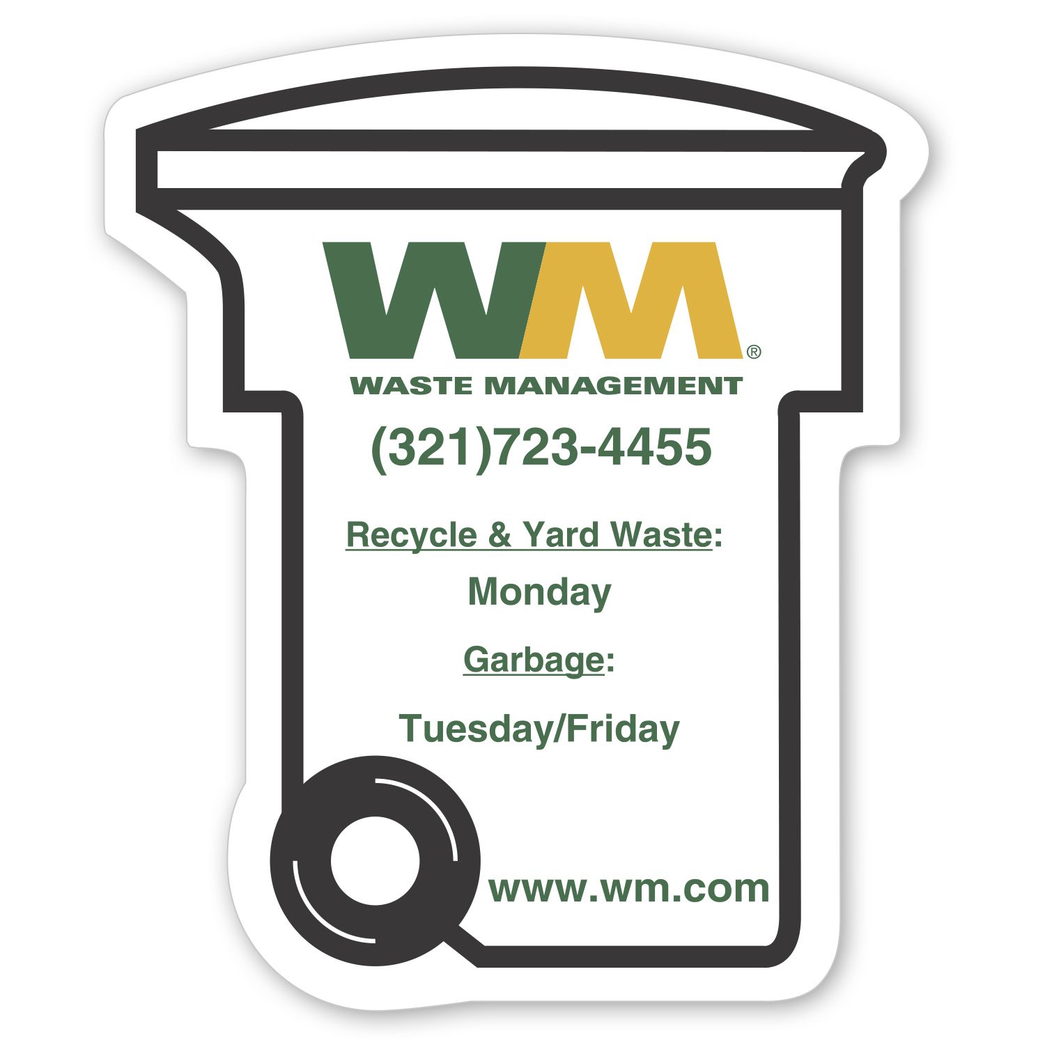 Picture of Go Green Recycling Bin Magnet