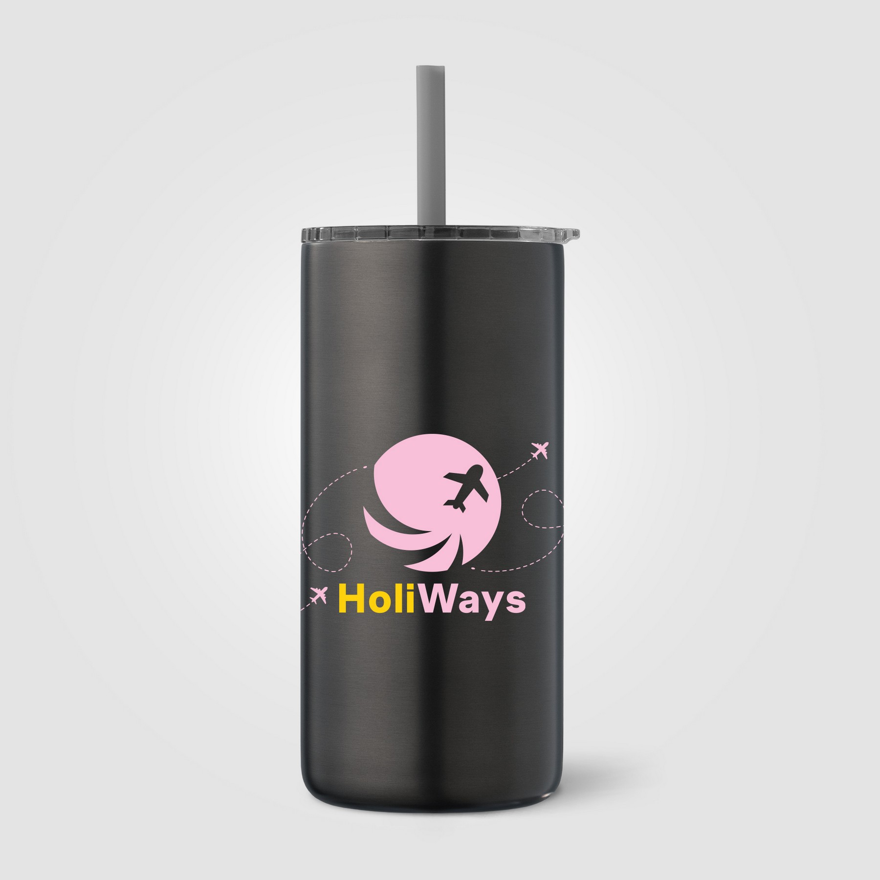 Picture of Borealis Stainless Steel Straw Tumbler - 16 oz.