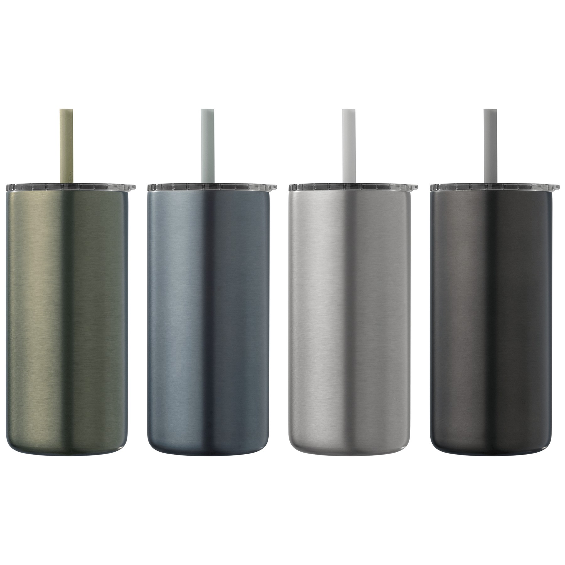 Picture of Borealis Stainless Steel Straw Tumbler - 16 oz.