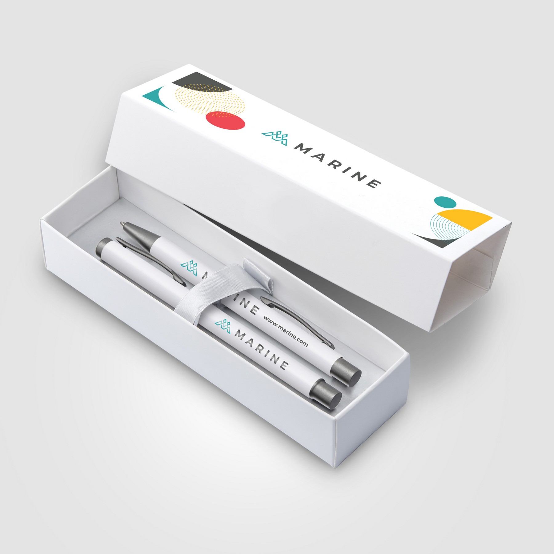 Picture of Bowie Softy Ballpoint & Rollerball Gift Set on Pens and Box