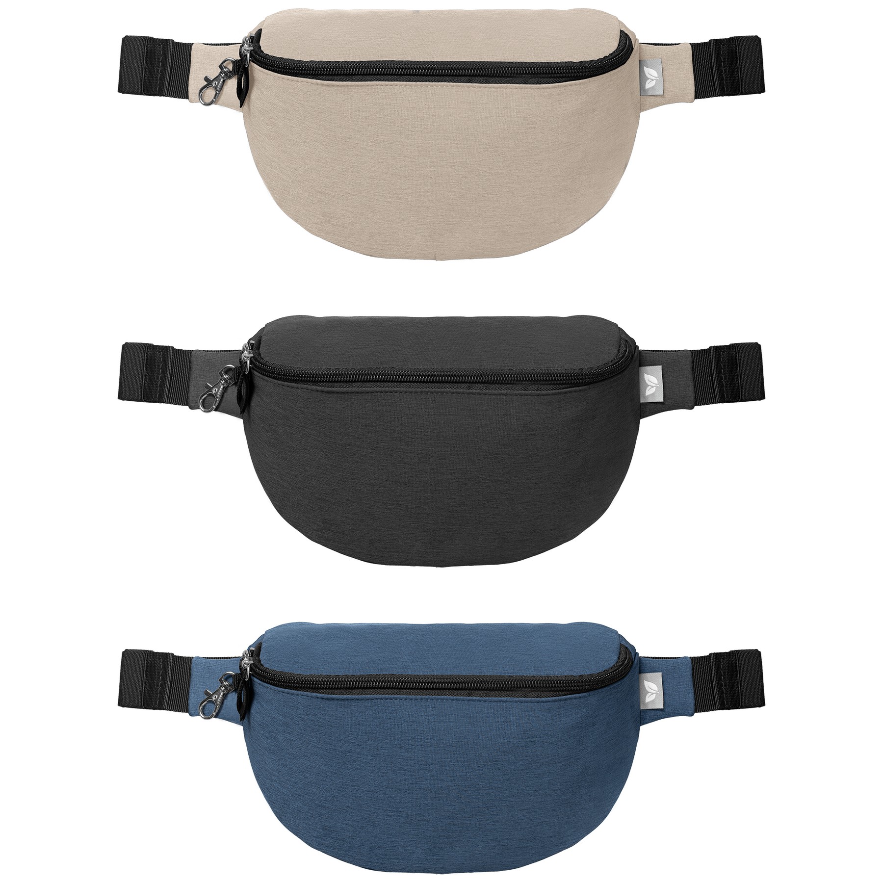 Picture of Helsinki rPET Anti-Theft Hook-Zip Waist Bag ? 2L
