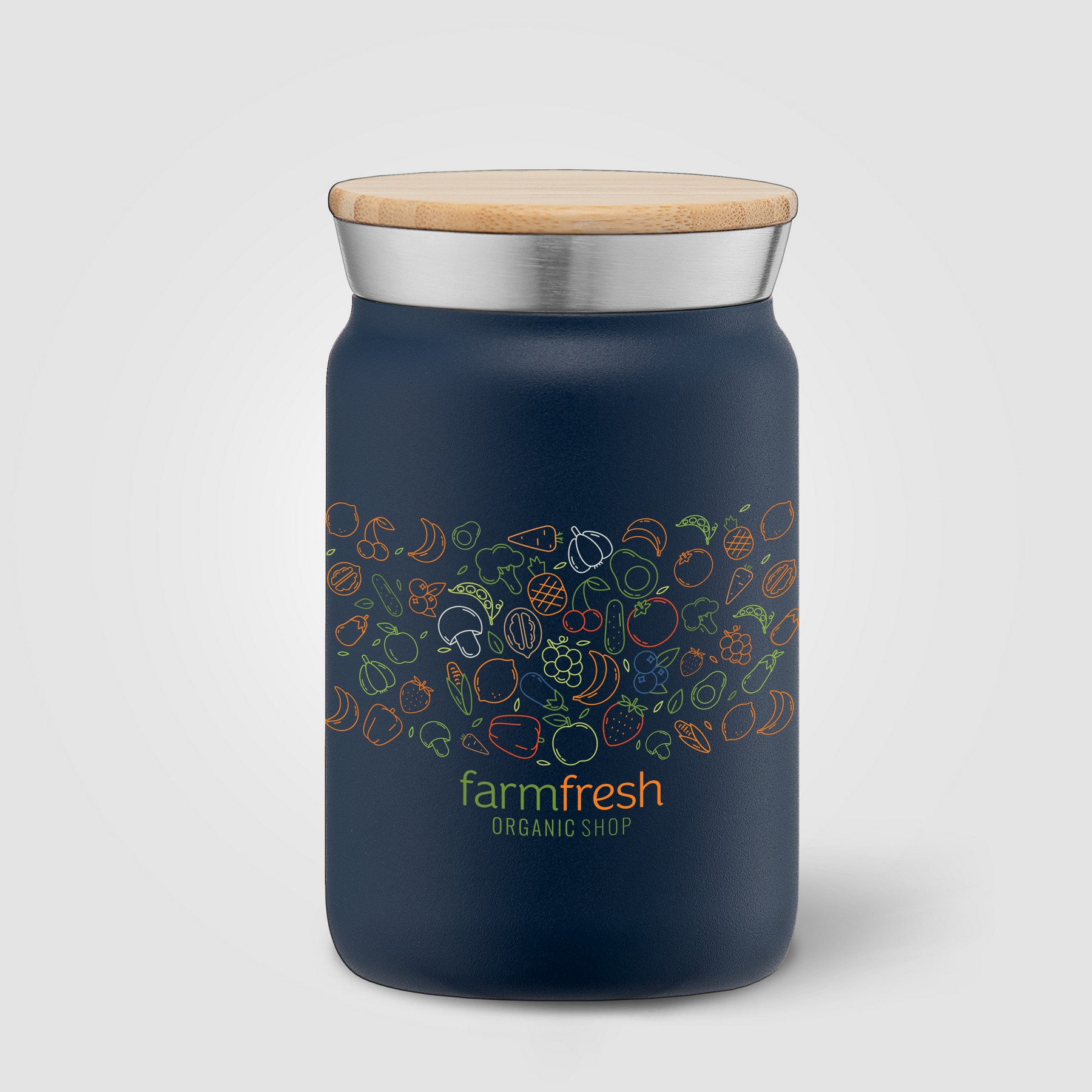 Picture of Nordic - 9 oz. Double Wall Copper-Lined Stainless Steel Tumbler with Bamboo Lid