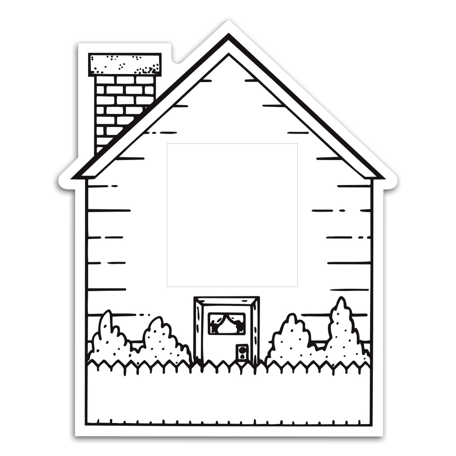Picture of House Picture Frame Magnet - Rect Punch Out