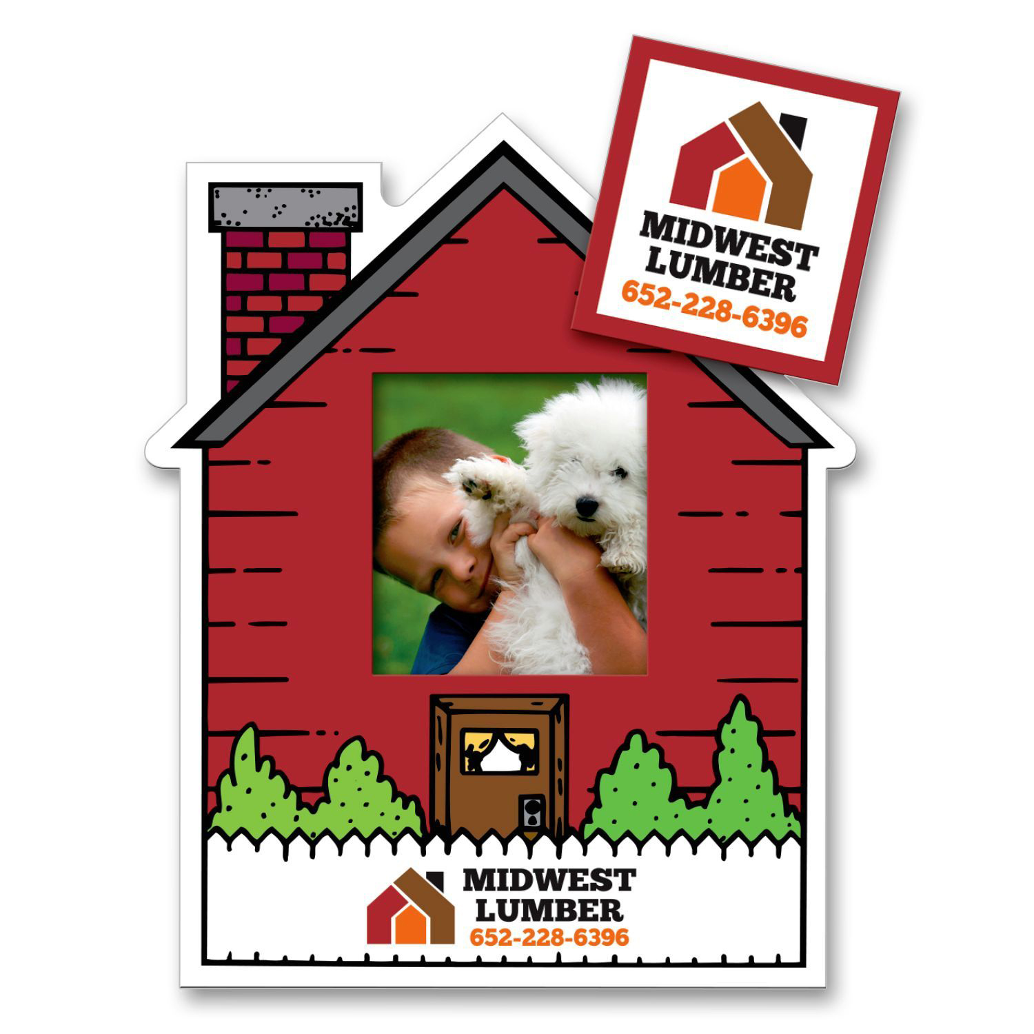 Picture of House Picture Frame Magnet - Rect Punch Out