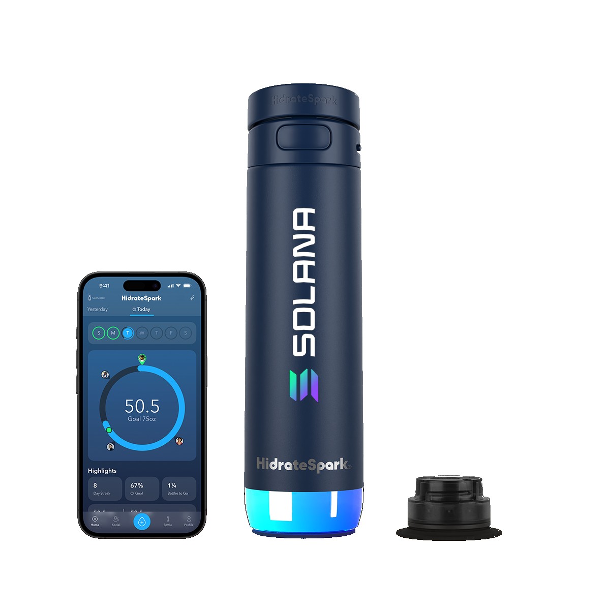 Picture of HidrateSpark® 21 oz. PRO 2 Bottle with Straw Lid, Full Color Digital
