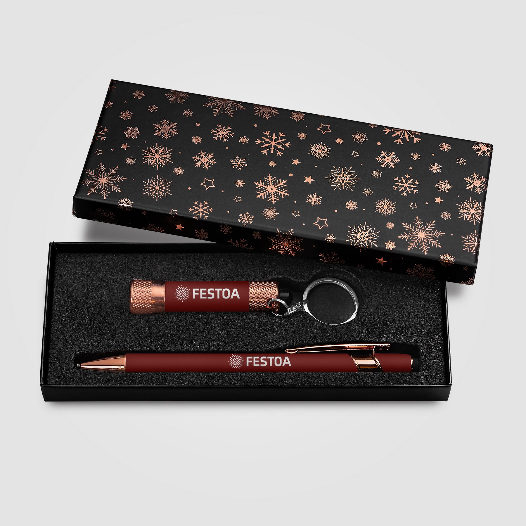 Picture of Ellipse & Chroma Rose Gold Snowflake Gift Set