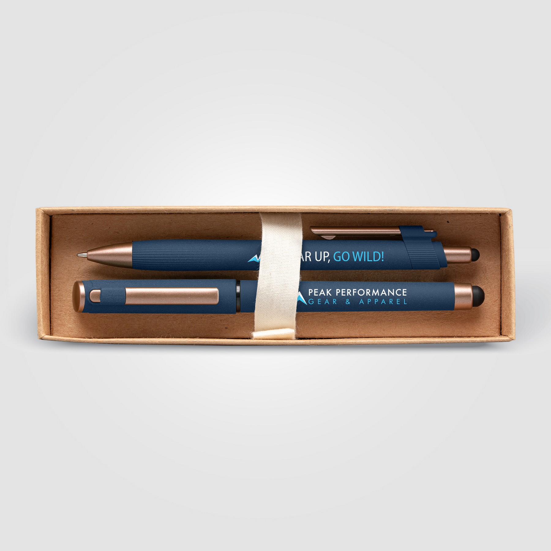 Picture of York Recycled Plastic Bronze Trim Pen Gift Set
