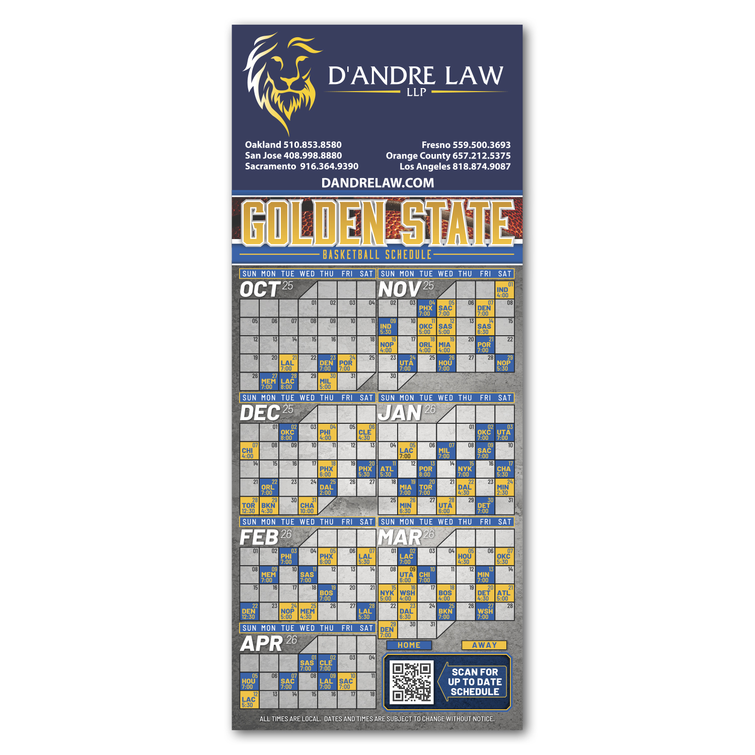 Picture of Basketball Schedule Magnet