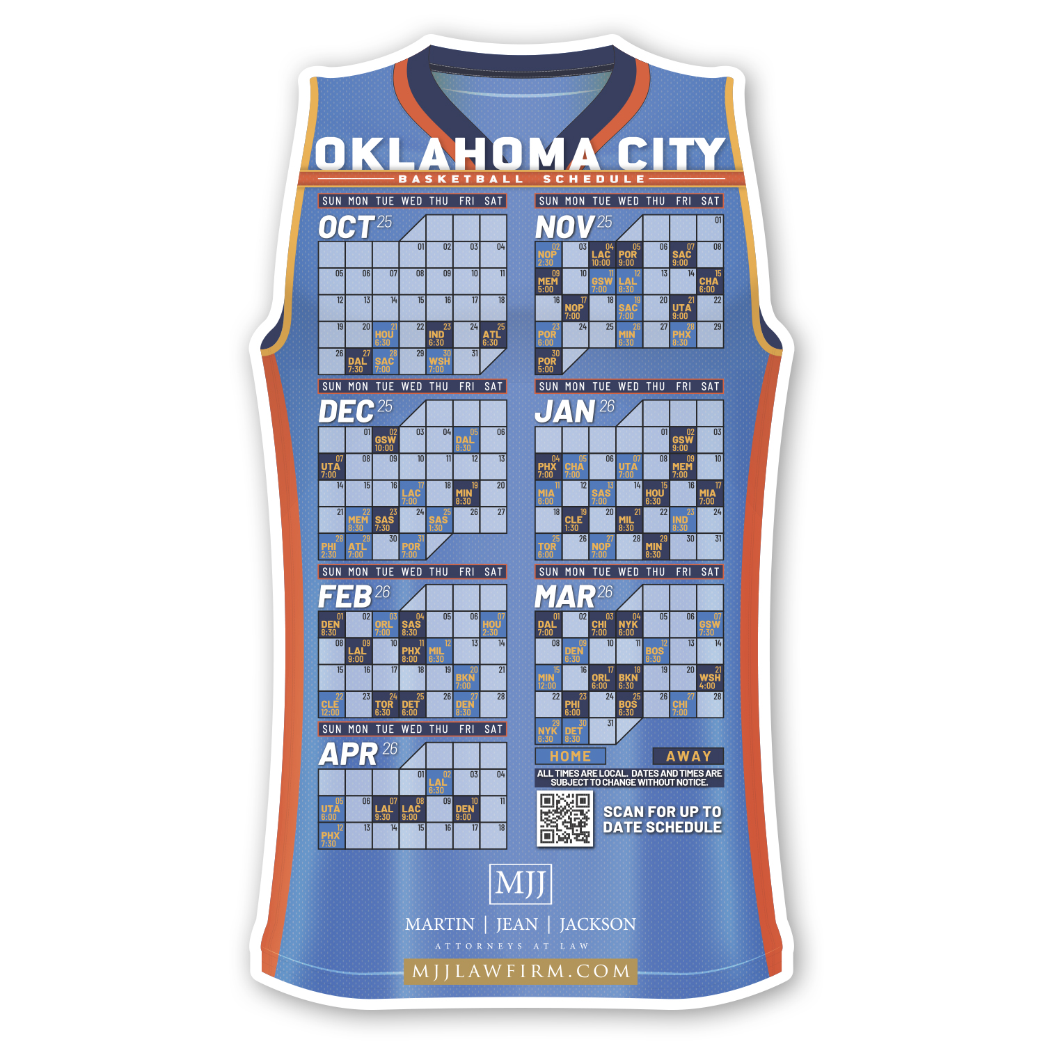 Picture of Basketball Jersey Schedule
