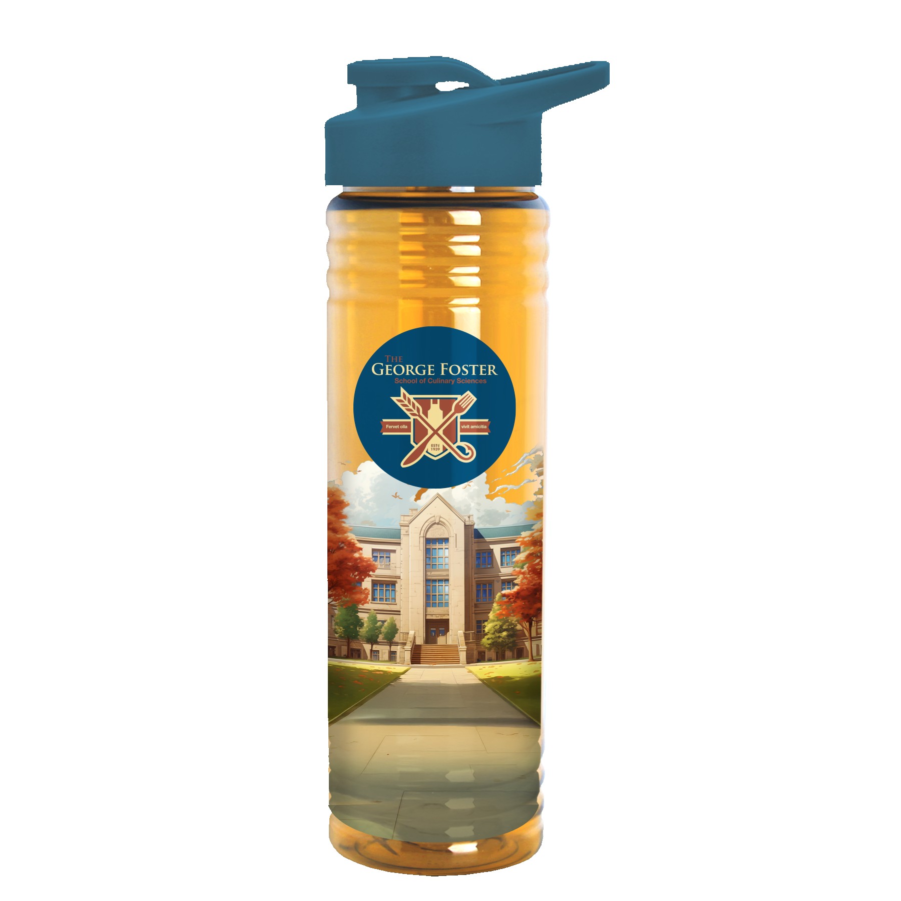 Picture of Garyline® Slim Fit Bottle with Drink-Thru Lid - 24 oz.