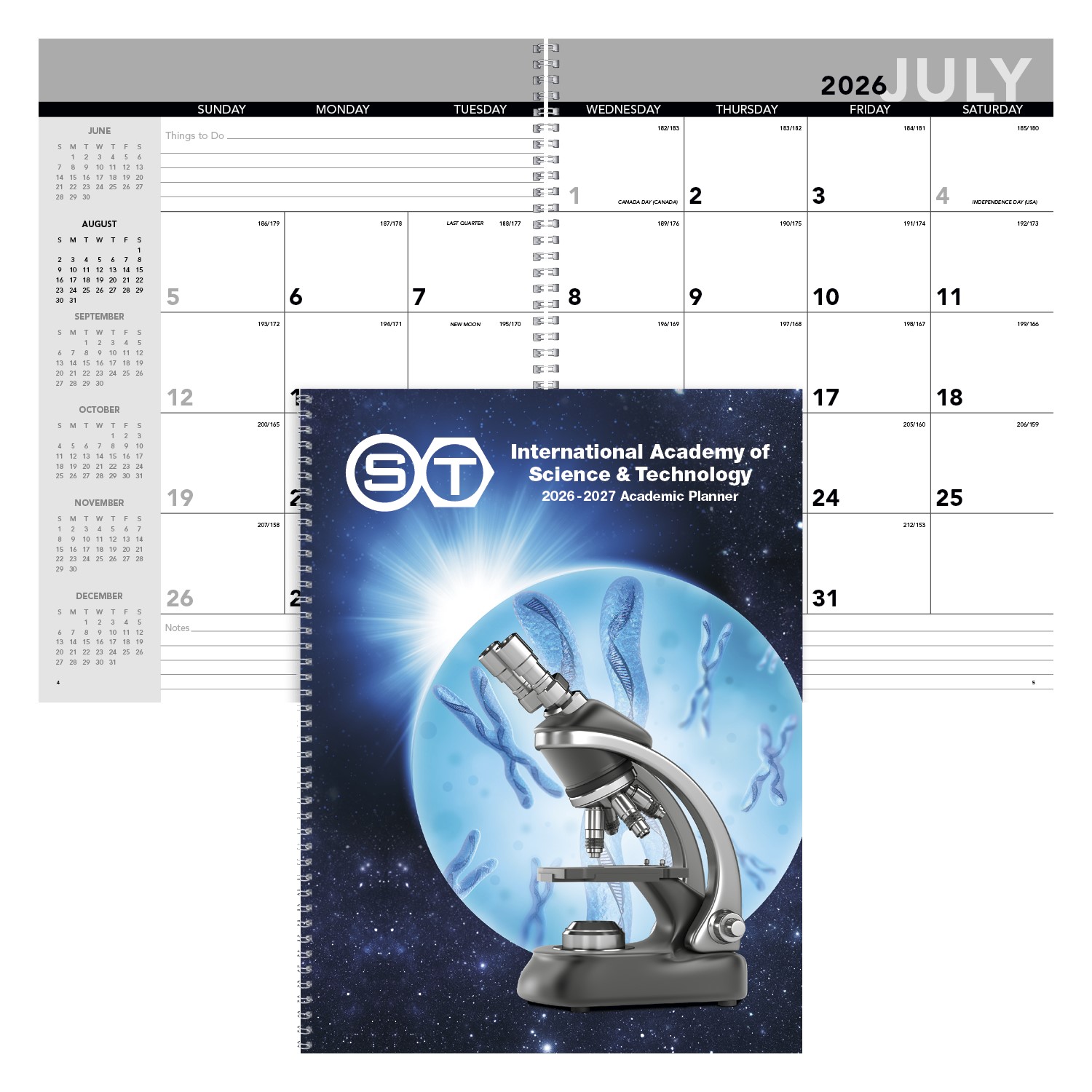 Picture of Triumph® Calendars Academic Year Desk Planner with Custom Cover