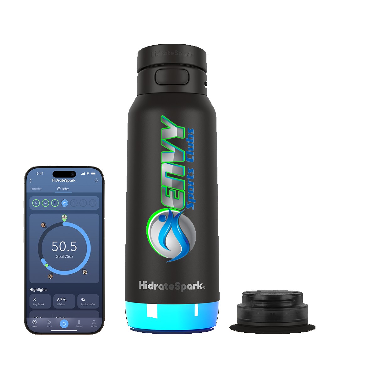 Picture of HidrateSpark® 32 oz. PRO 2 Bottle with Straw Lid, Full Color Digital