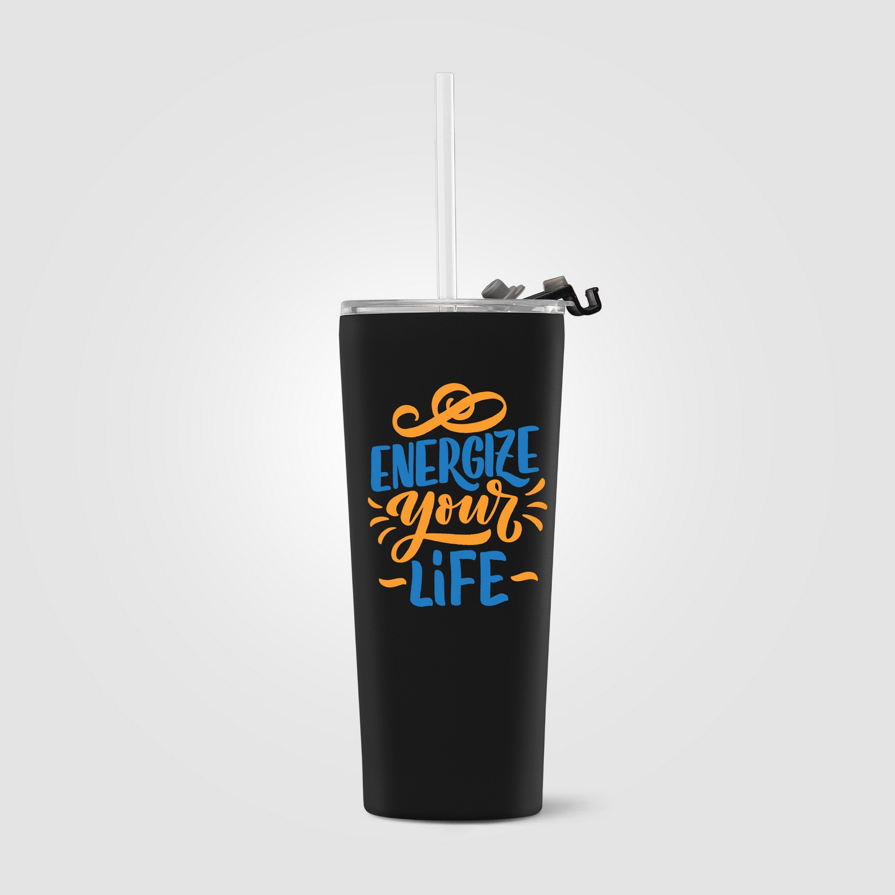Picture of Excalibur - 21 oz. Double-Wall Stainless Tumbler with Straw??