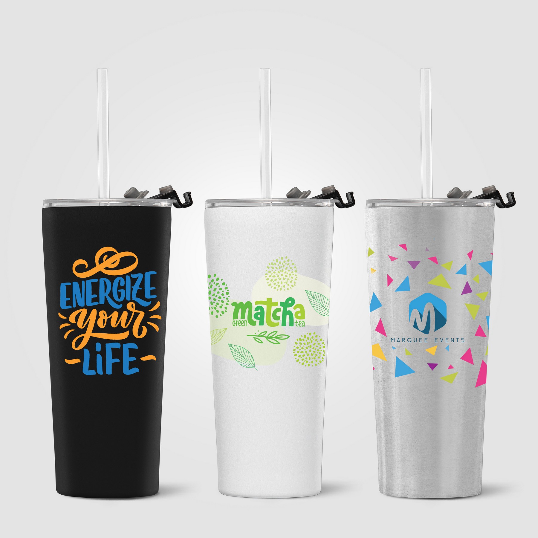 Picture of Excalibur - 21 oz. Double-Wall Stainless Tumbler with Straw??