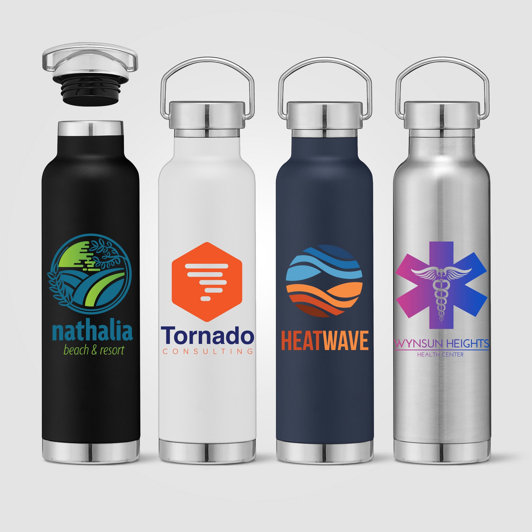 Picture of Apollo - 23 oz. Double Wall Stainless Steel Water Bottle with Lid