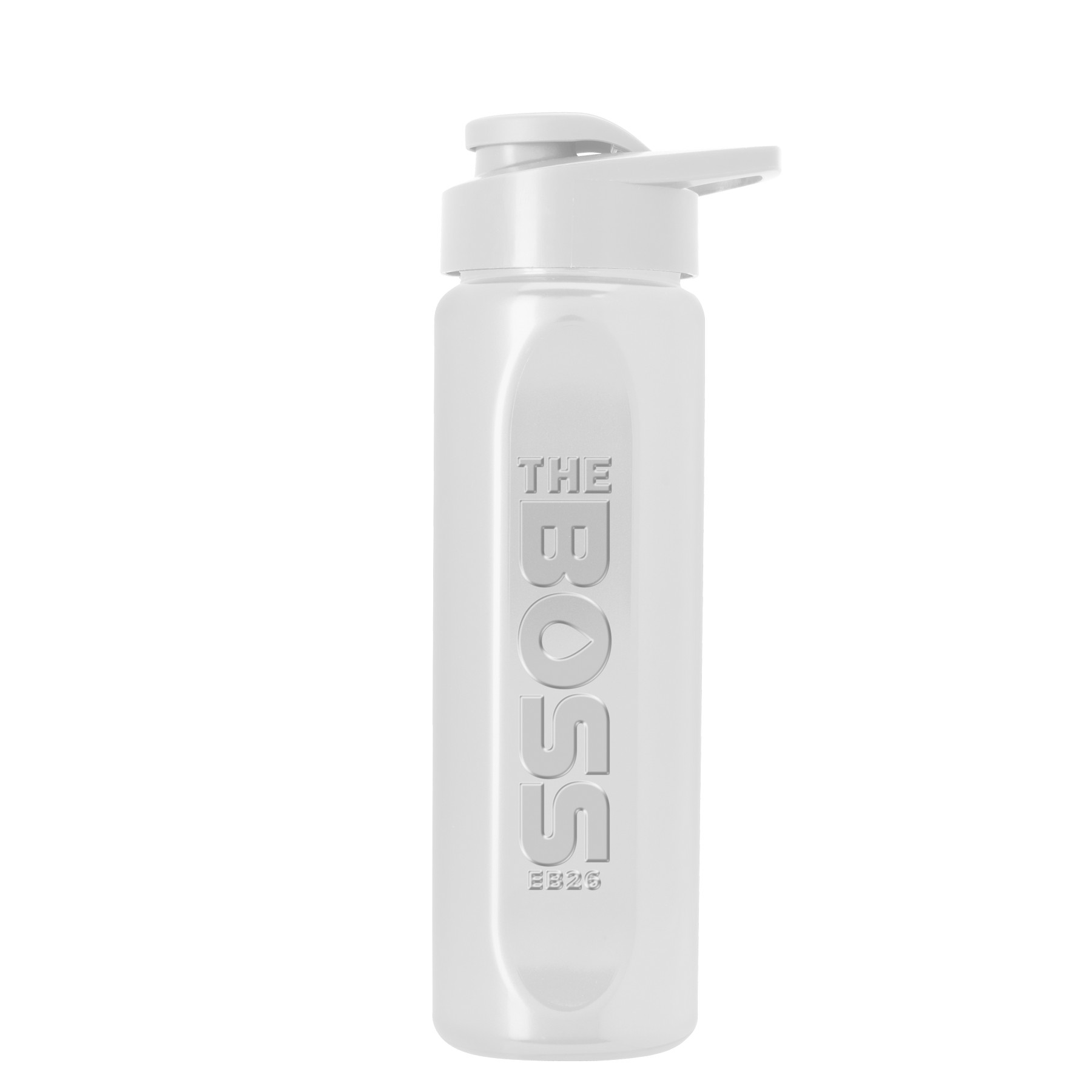 Picture of Garyline® Boss Embossed RPET Bottle with Drink-Thru Lid - 26 oz.